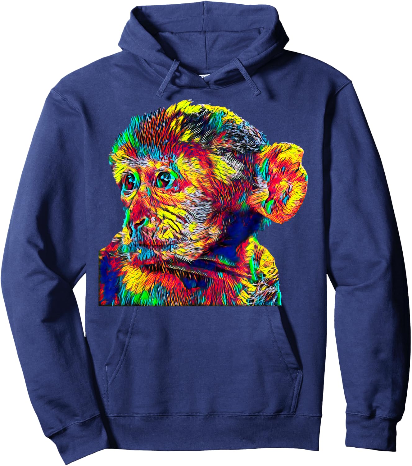 Barbary Macaque Monkey Hoodie - Hoodie | Navy