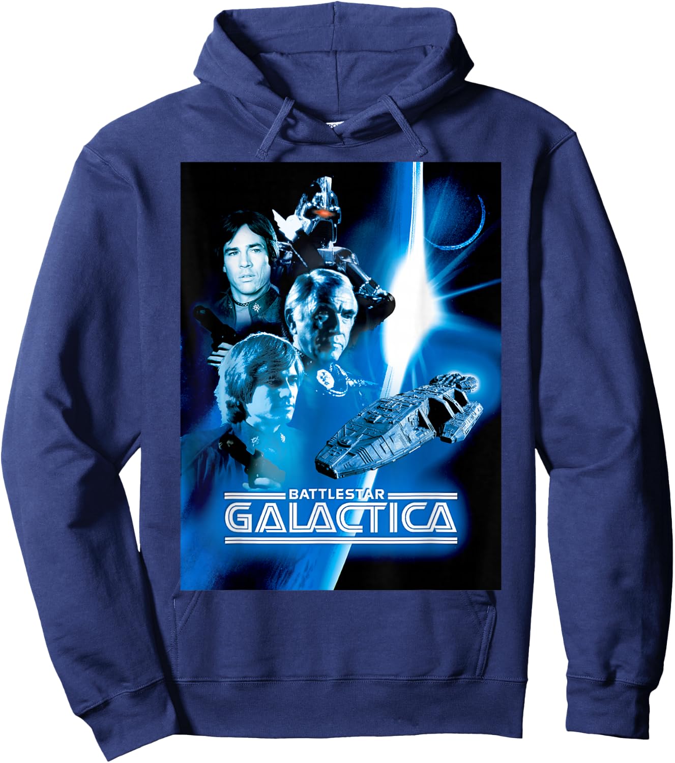 Battlestar Galactica Blue Hue Classic Poster Hoodie - Hoodie | Navy