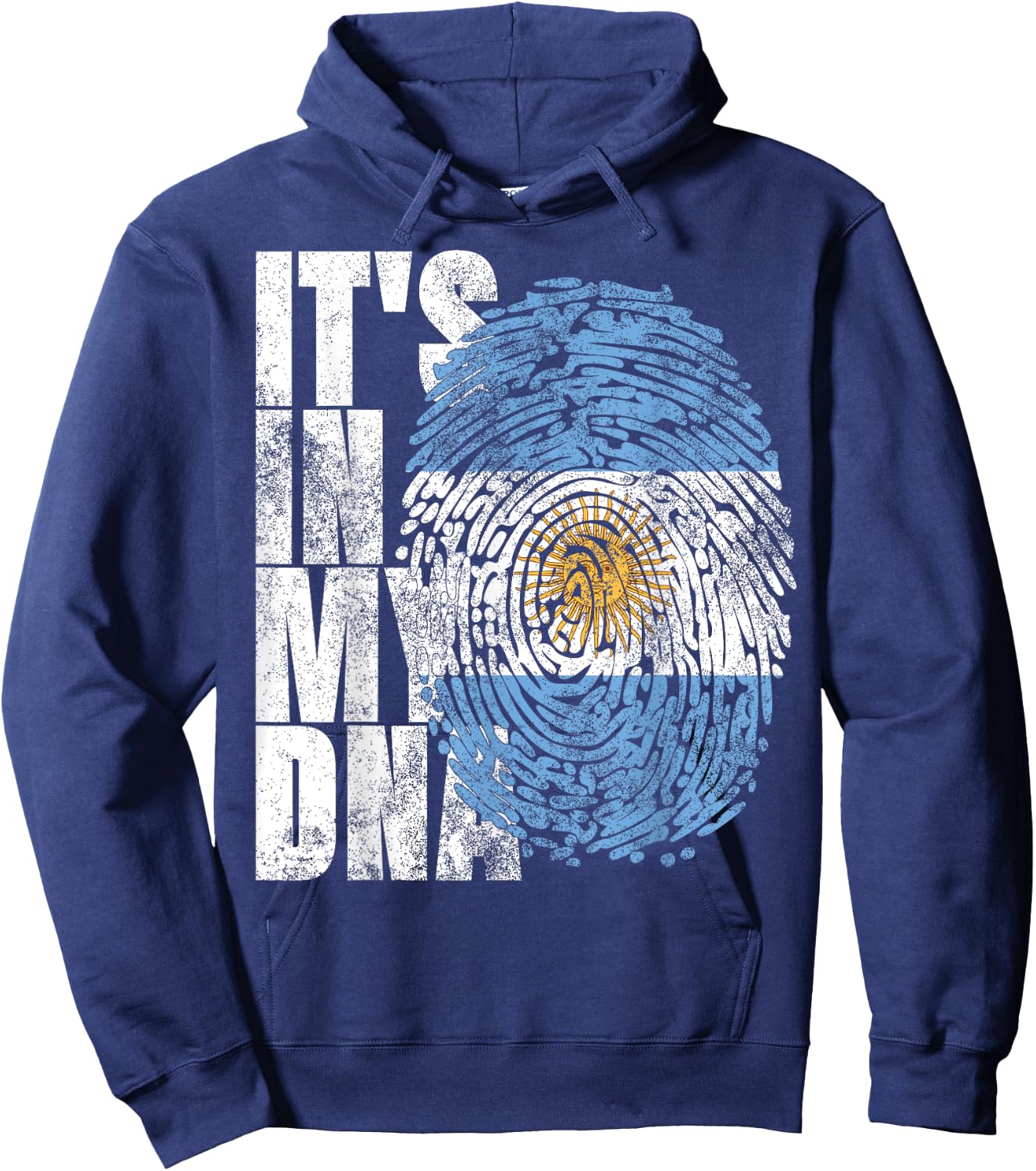 It's In My DNA Argentinian Cool Hispanic Gift Argentina Flag Hoodie - Hoodie | Navy