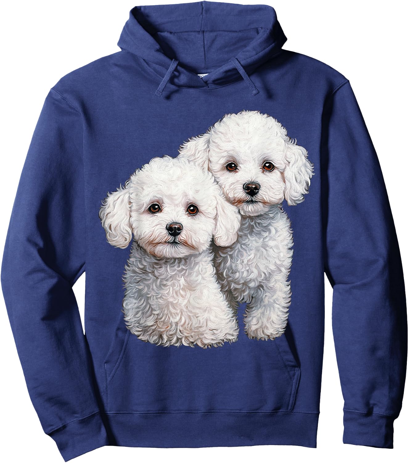 Bichon Frise Dog Graphic Pet Illustration Bichon Frise Hoodie - Hoodie | Navy