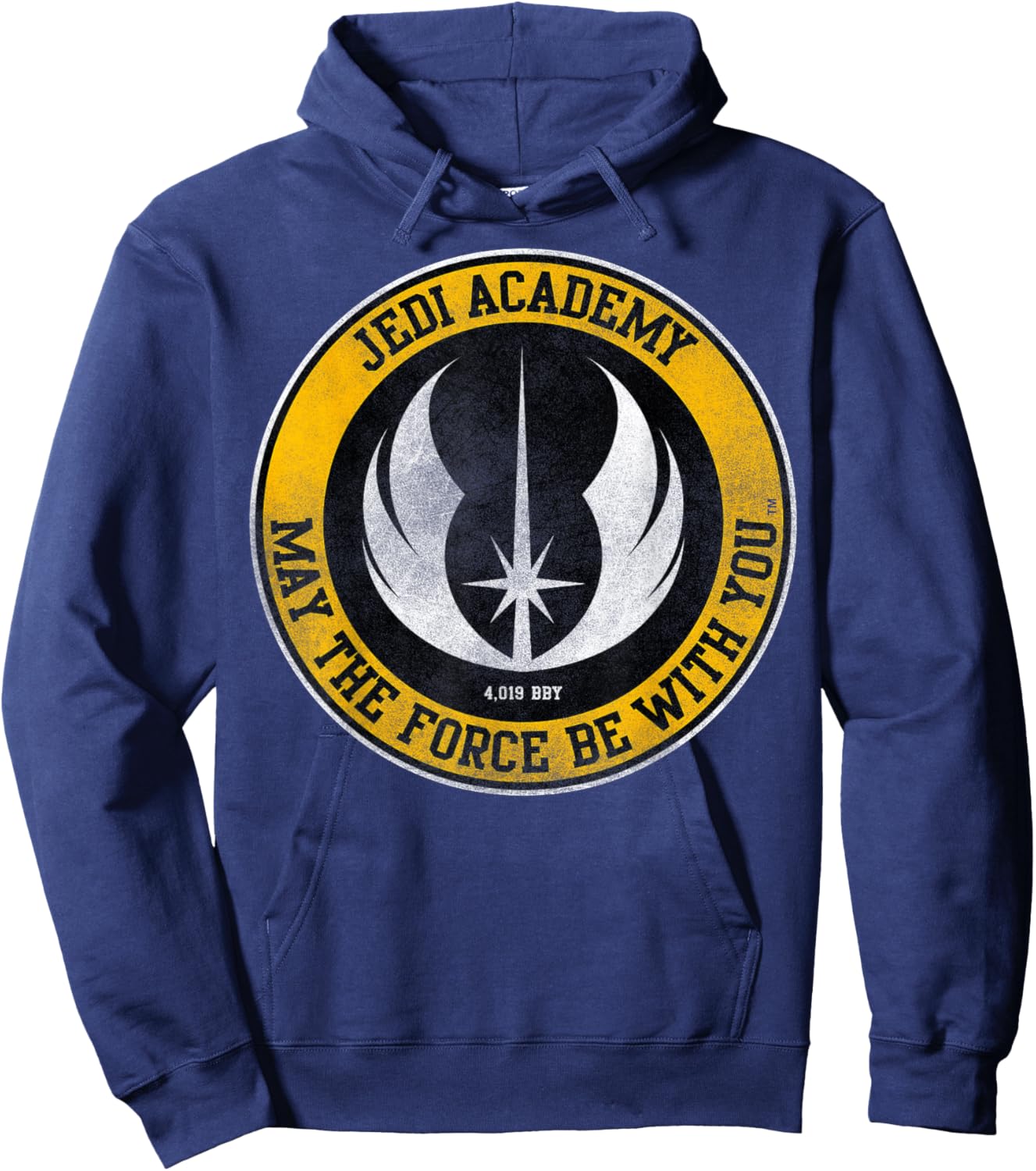 Star Wars Jedi Academy May The Force Be With You Text , Black, S Hoodie - Hoodie | Navy