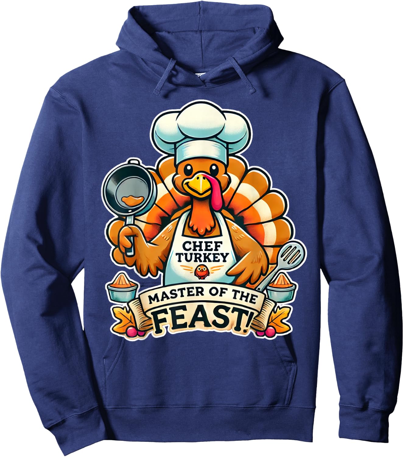 Mom Mother Chef Thanksgiving Hoodie - Hoodie | Navy