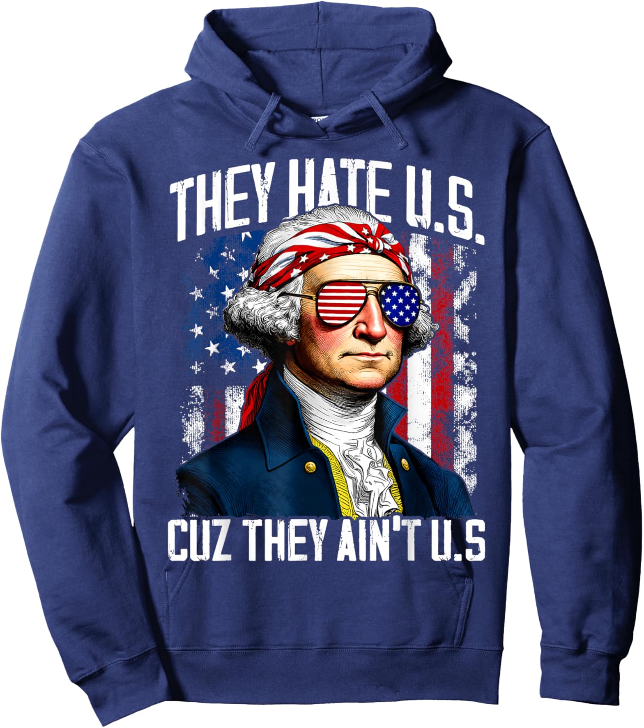 They Hate US Cuz They Ain't US 4th of July 250 Years America Hoodie - Hoodie | Navy
