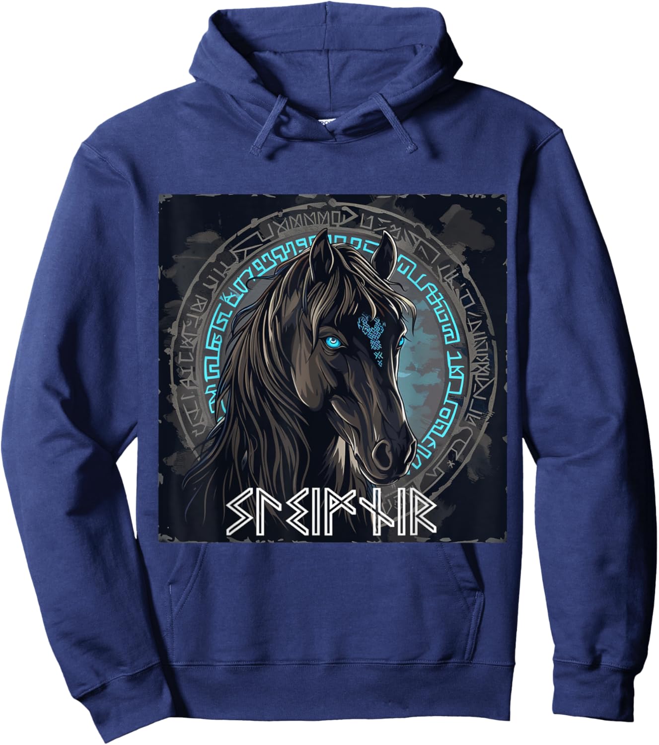 Wikinger Sleipnir Odins Pferd Vikings Runen Valhalla Hoodie - Hoodie | Navy