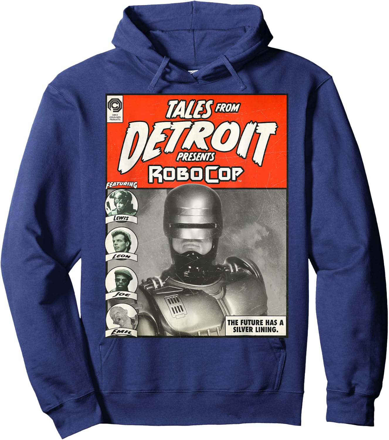RoboCop Tales From Detroit Presents RoboCop Comic Hoodie - Hoodie | Navy