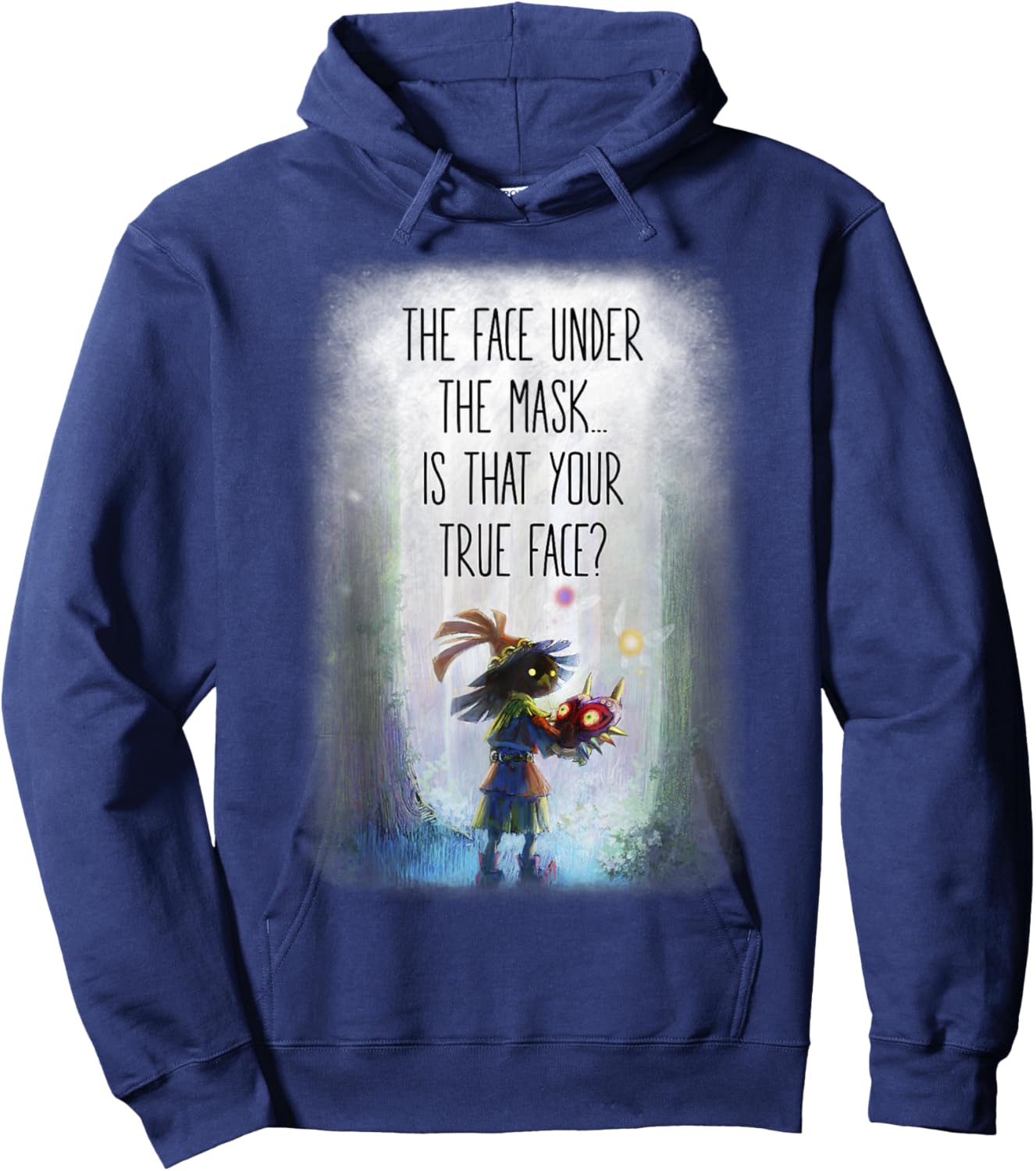 The Legend of Zelda Majora's Mask is That Your True Face Hoodie - Hoodie | Navy
