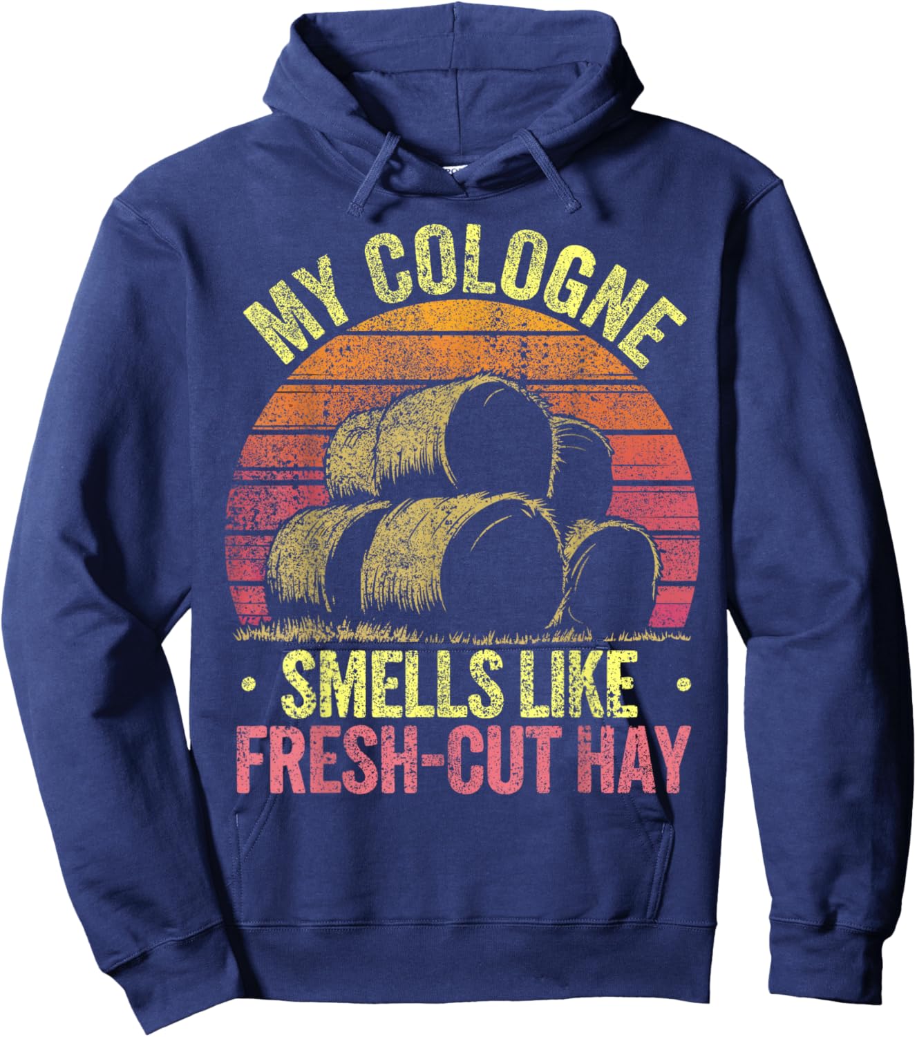 Fresh-Cut Hay Season Farmer Hoodie - Hoodie | Navy