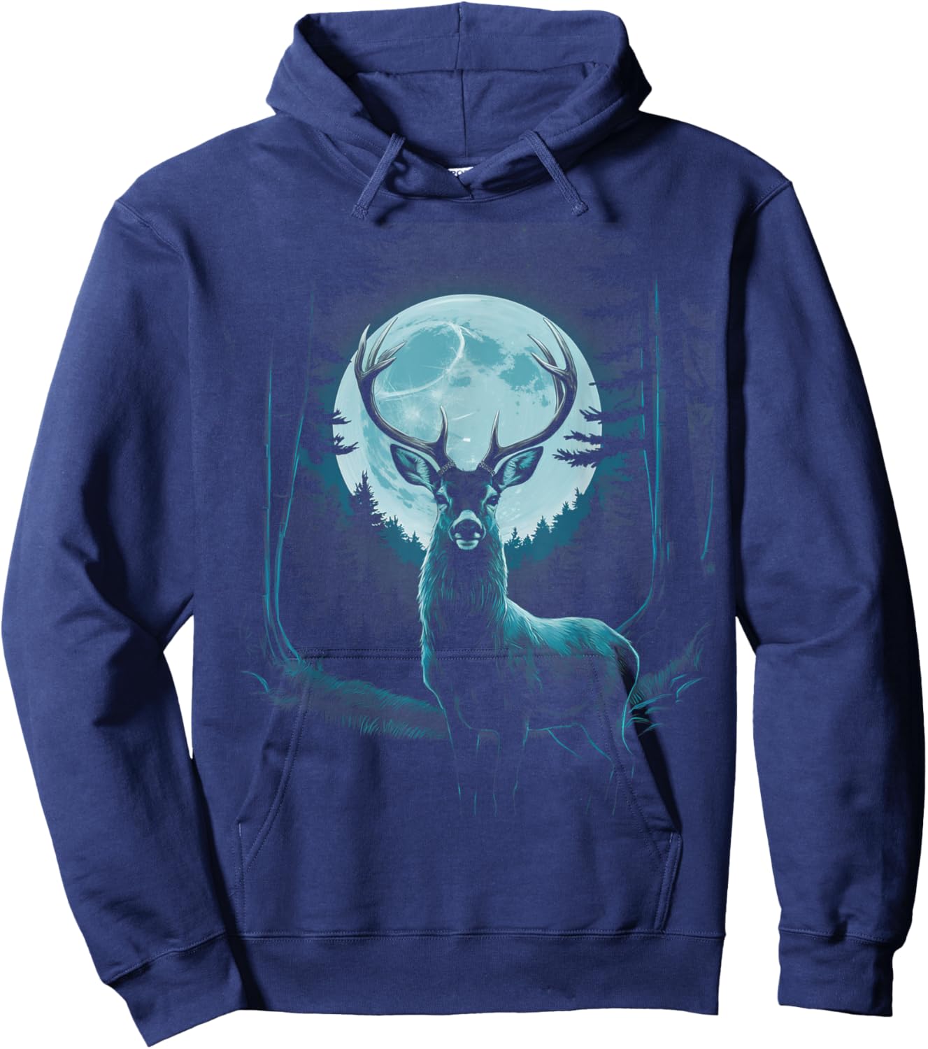 Hunters Mountain Deer Hunting Big Whitetail Buck Men Boys Hoodie - Hoodie | Navy