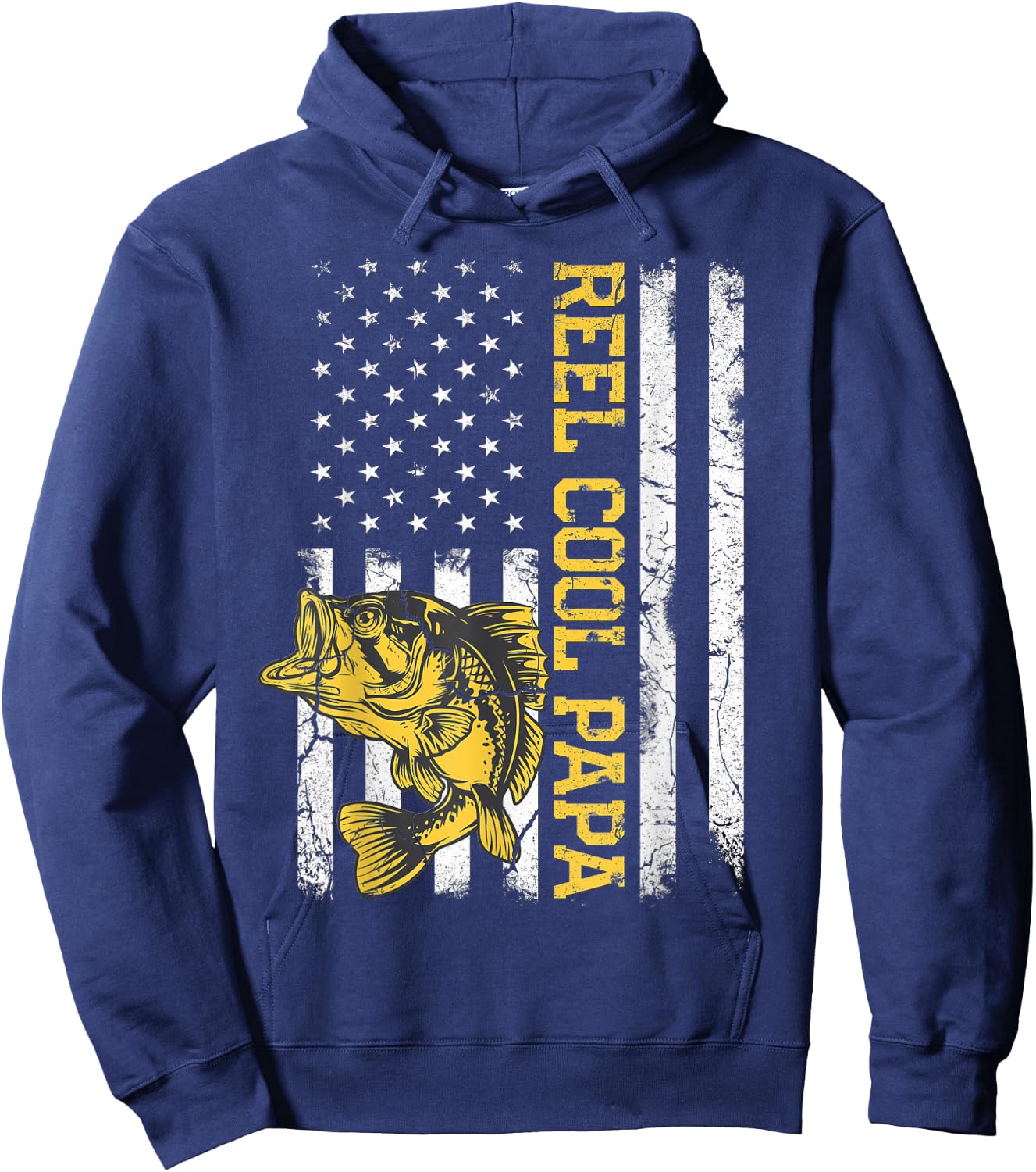 Father's Day Gifts Funny Fishing Reel Cool Papa Dad Joke Men Hoodie - Hoodie | Navy
