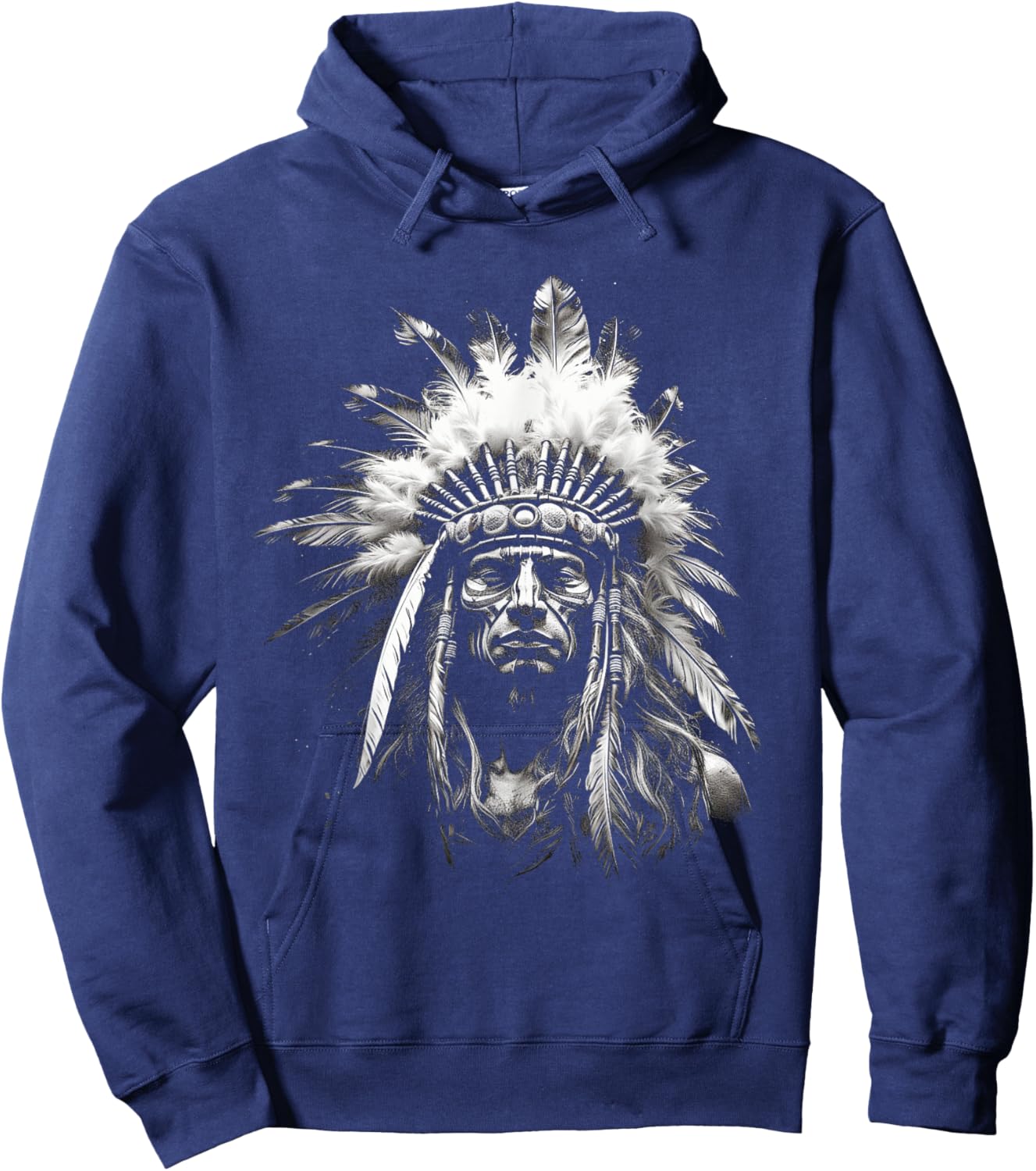 Native American Indian Design Warrior Native American Hoodie - Hoodie | Navy