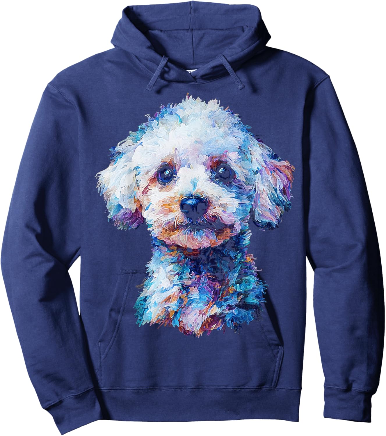Maltipoo Dog Motif Pet Art Blue Eyes Maltipoo Hoodie - Hoodie | Navy