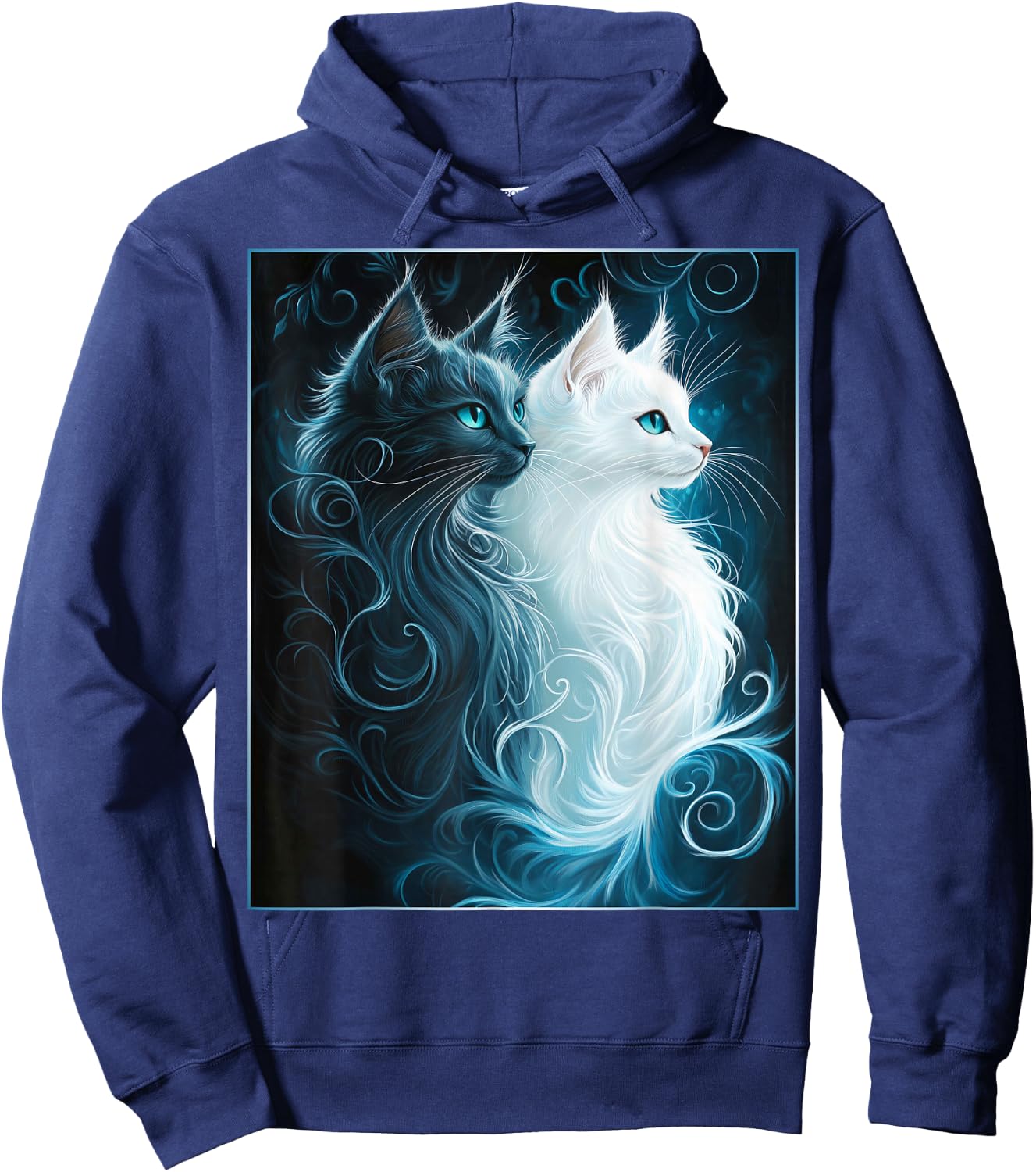 Cute Magical Cat Kitten Fantasy Art Design Hoodie - Hoodie | Navy