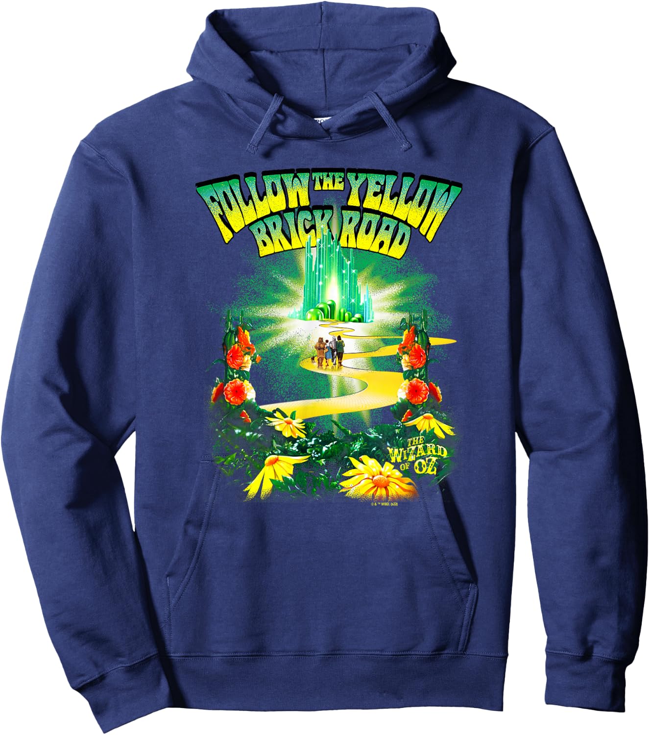 The Wizard of Oz Follow The Yellow Brick Road Poster Hoodie - Hoodie | Navy