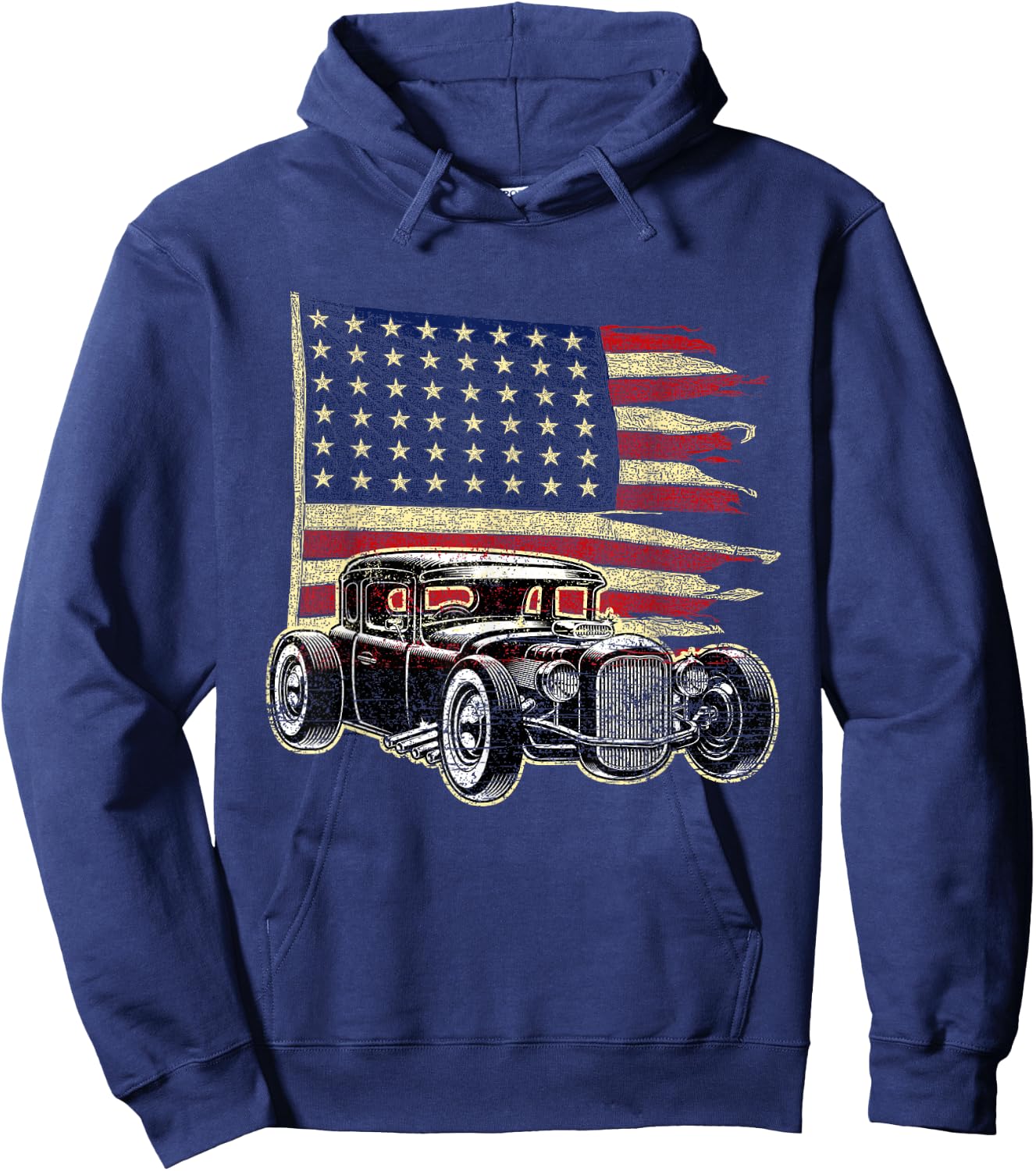 Hot Rod Tuning Car V8 Custom Sports Car Motorsport Gift Hoodie - Hoodie | Navy