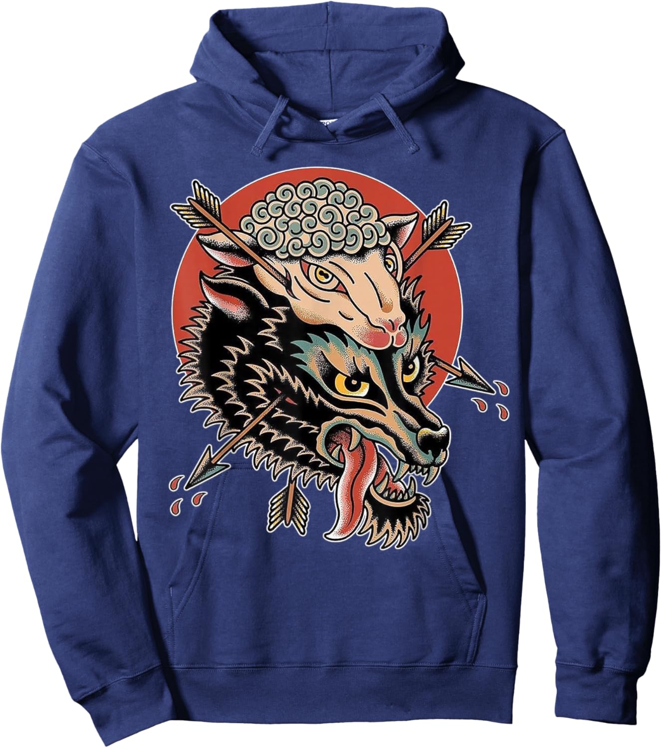 Wolf in Sheep's Clothing Traditional Hoodie - Hoodie | Navy