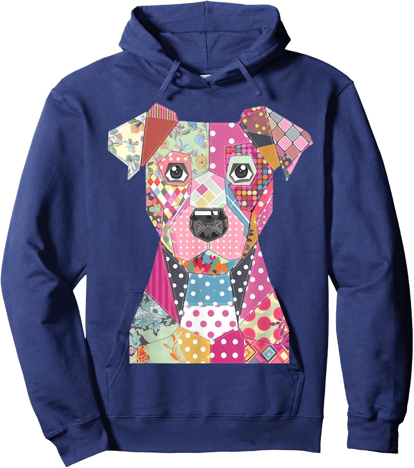 Quilt Pattern Dog For Quilting Lover Quilter Sewing Men Women Kids Hoodie - Hoodie | Navy