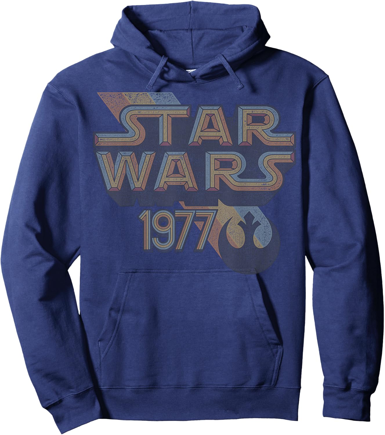 Star Wars Rebel Logo Retro Line 1977 Hoodie - Hoodie | Navy