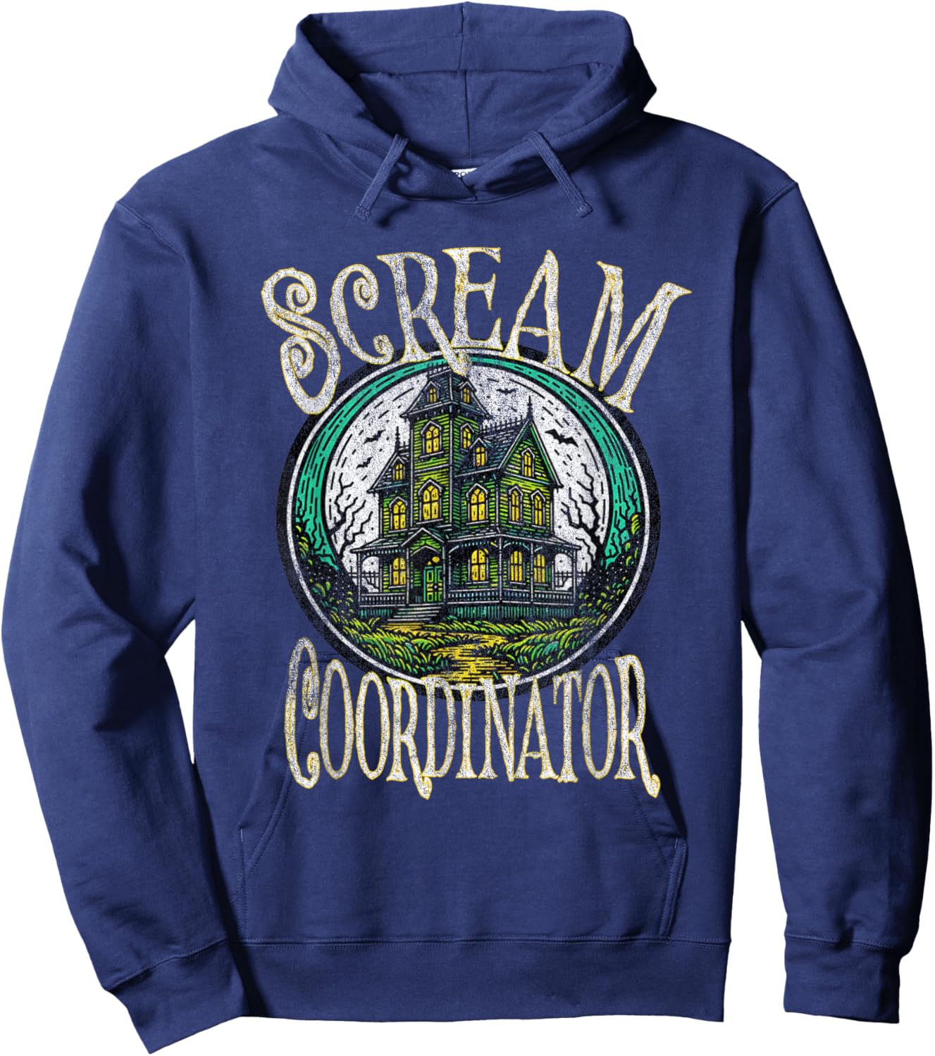 Haunted House Tour Guide Scream Coordinator Halloween Haunt Hoodie - Hoodie | Navy