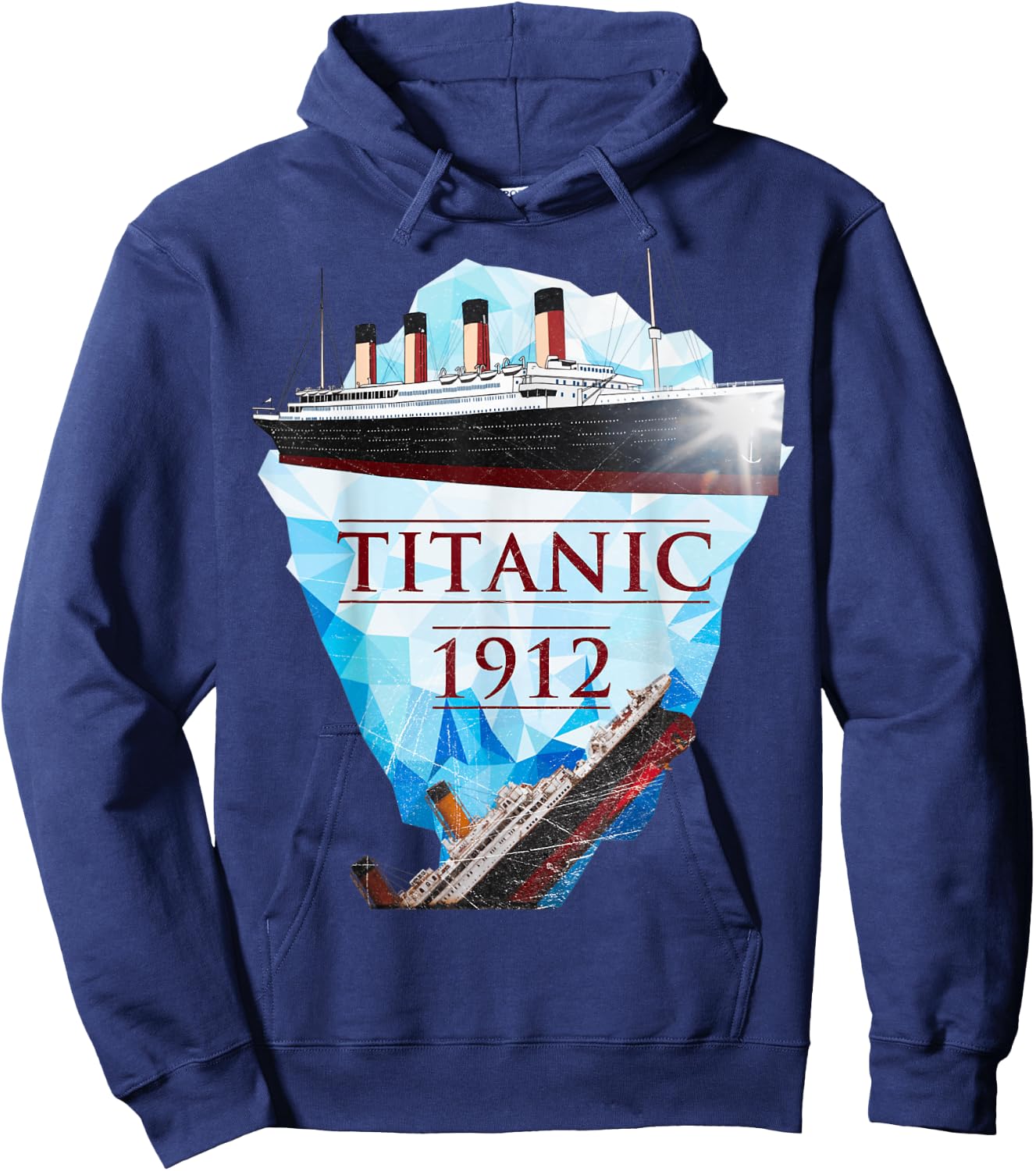 Vintage Titanic Voyage RMS Titanic 1912 Hoodie - Hoodie | Navy
