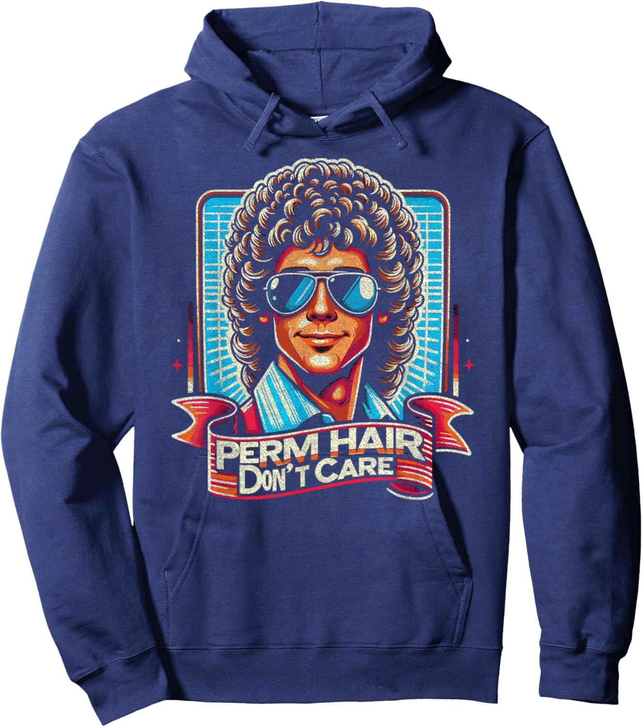Perm Hair Don't Care Funny Perm Hoodie - Hoodie | Navy