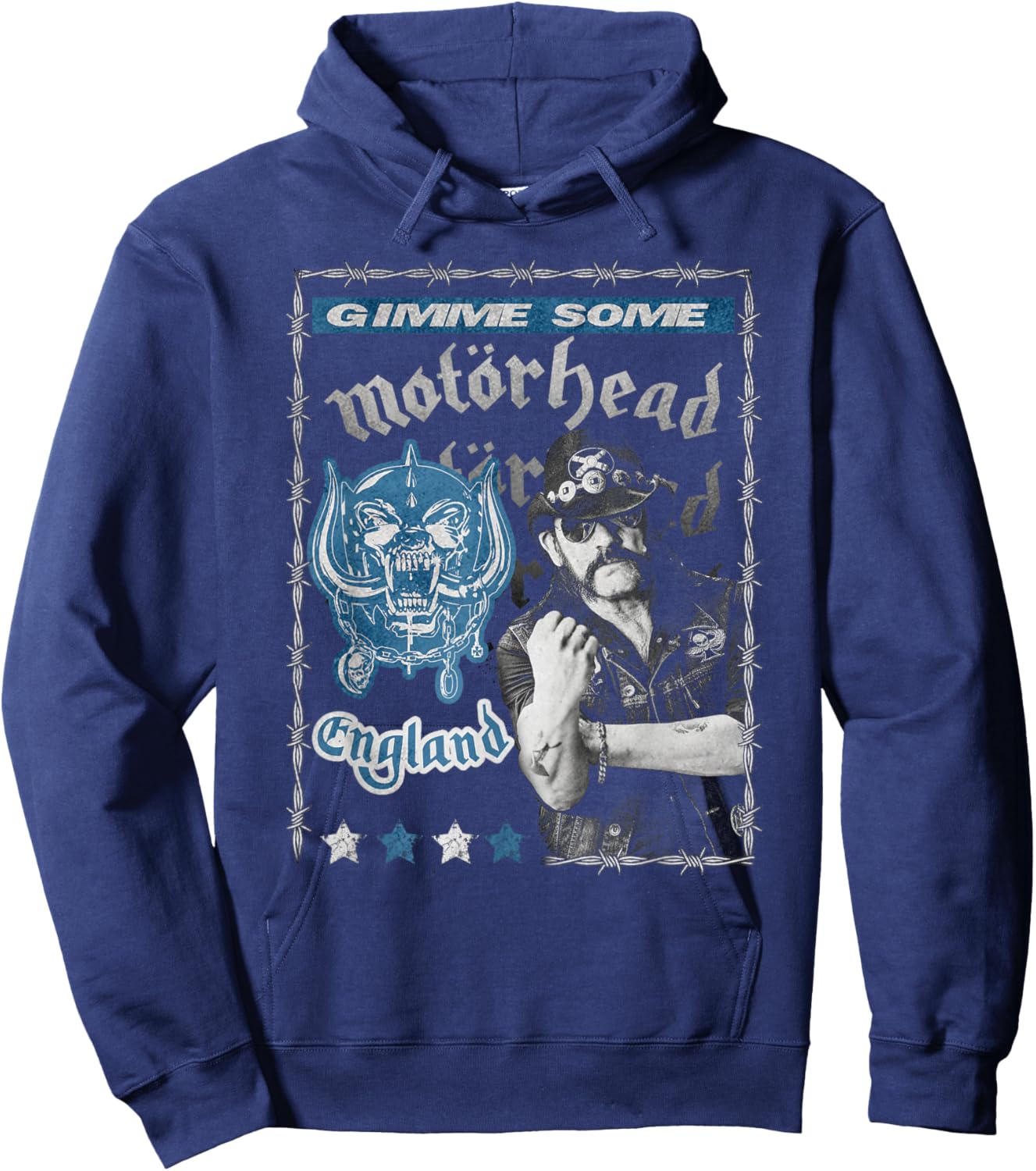 Motörhead – Lemmy Collage Blue Hoodie - Hoodie | Navy