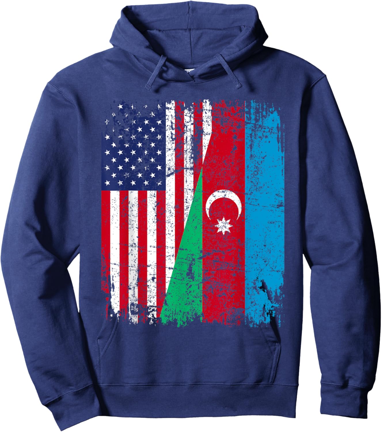AZERI American Flag | Men Women Kids | AZERBAIJAN Hoodie - Hoodie | Navy