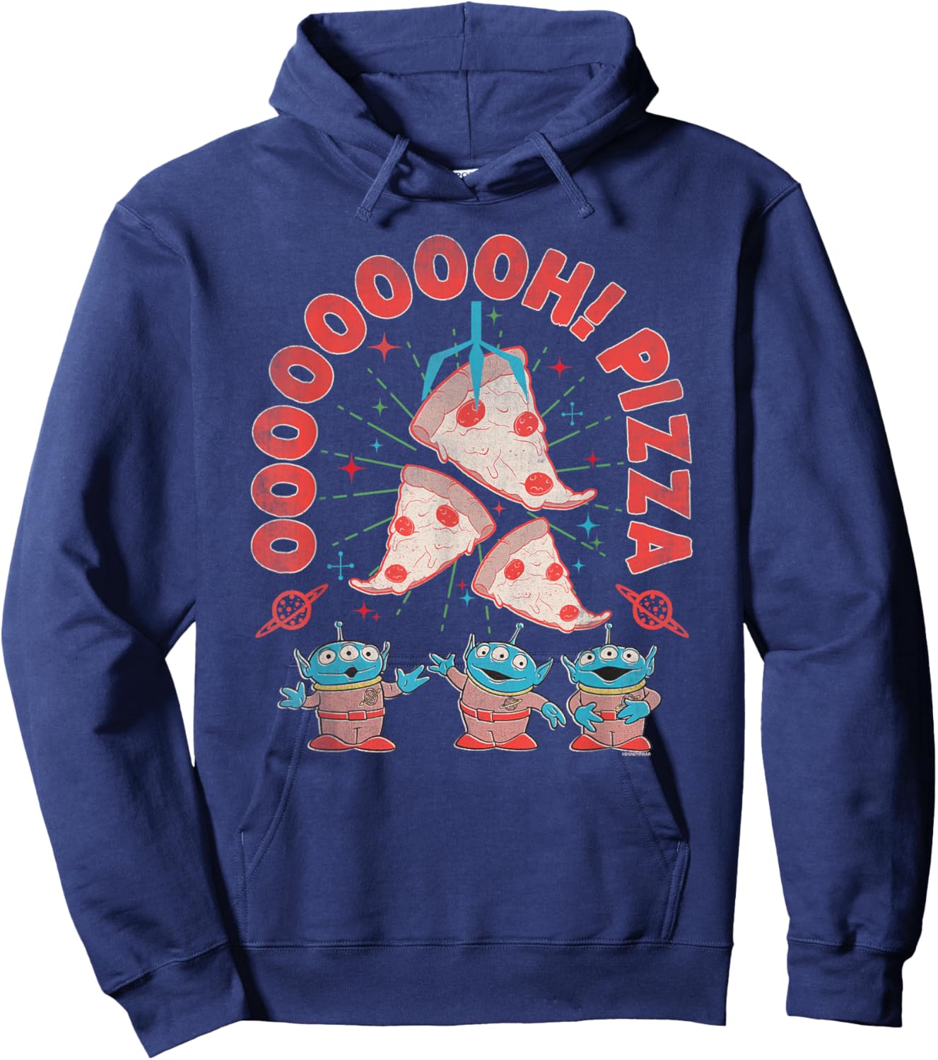 Disney and Pixar’s Toy Story Aliens Oooooh! Pizza Distressed Hoodie - Hoodie | Navy