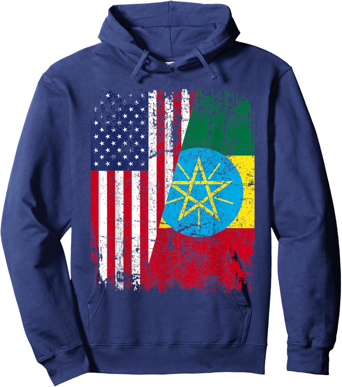 ETHIOPIAN American Flag | Men Women Kids | ETHIOPIA Hoodie - Hoodie | Navy