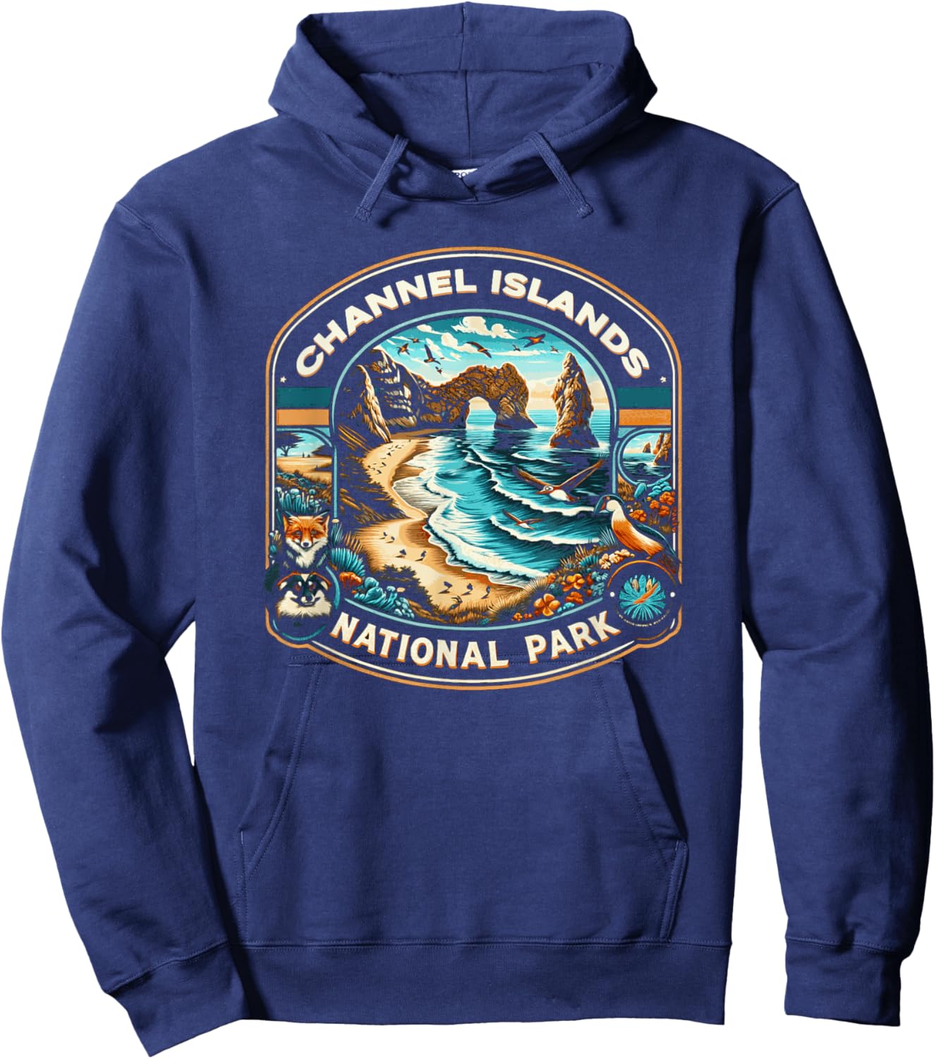 Channel Islands National Park California Classic Graphic Hoodie - Hoodie | Navy