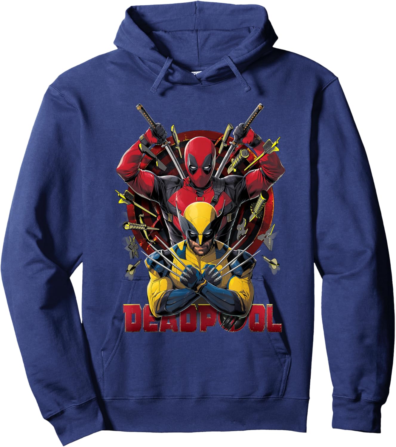 Marvel Studios Deadpool & Wolverine Claws Out Target Team-Up Hoodie - Hoodie | Navy