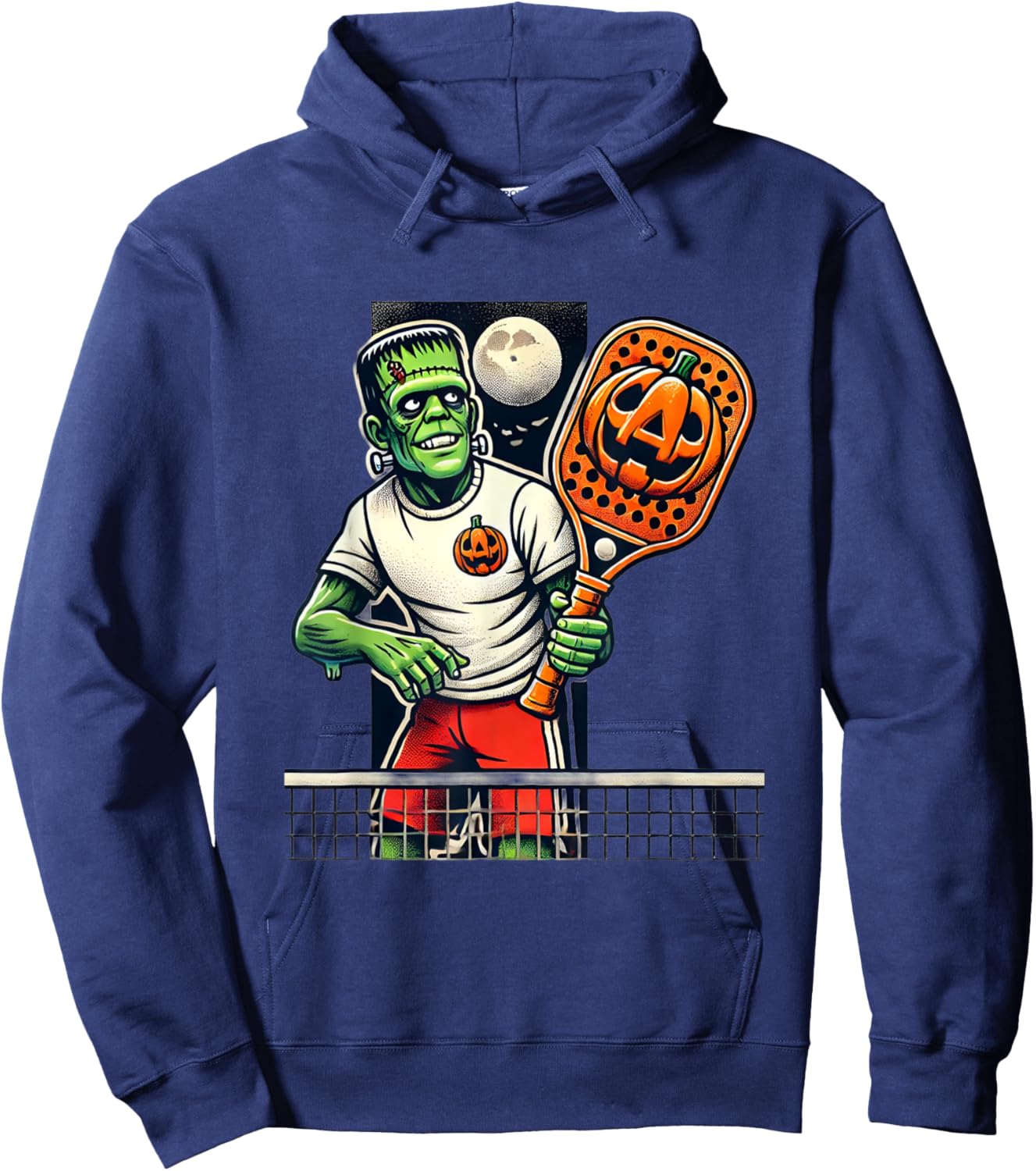 Frankenstein Pickleball Player Funny Halloween Costume Sport Hoodie - Hoodie | Navy