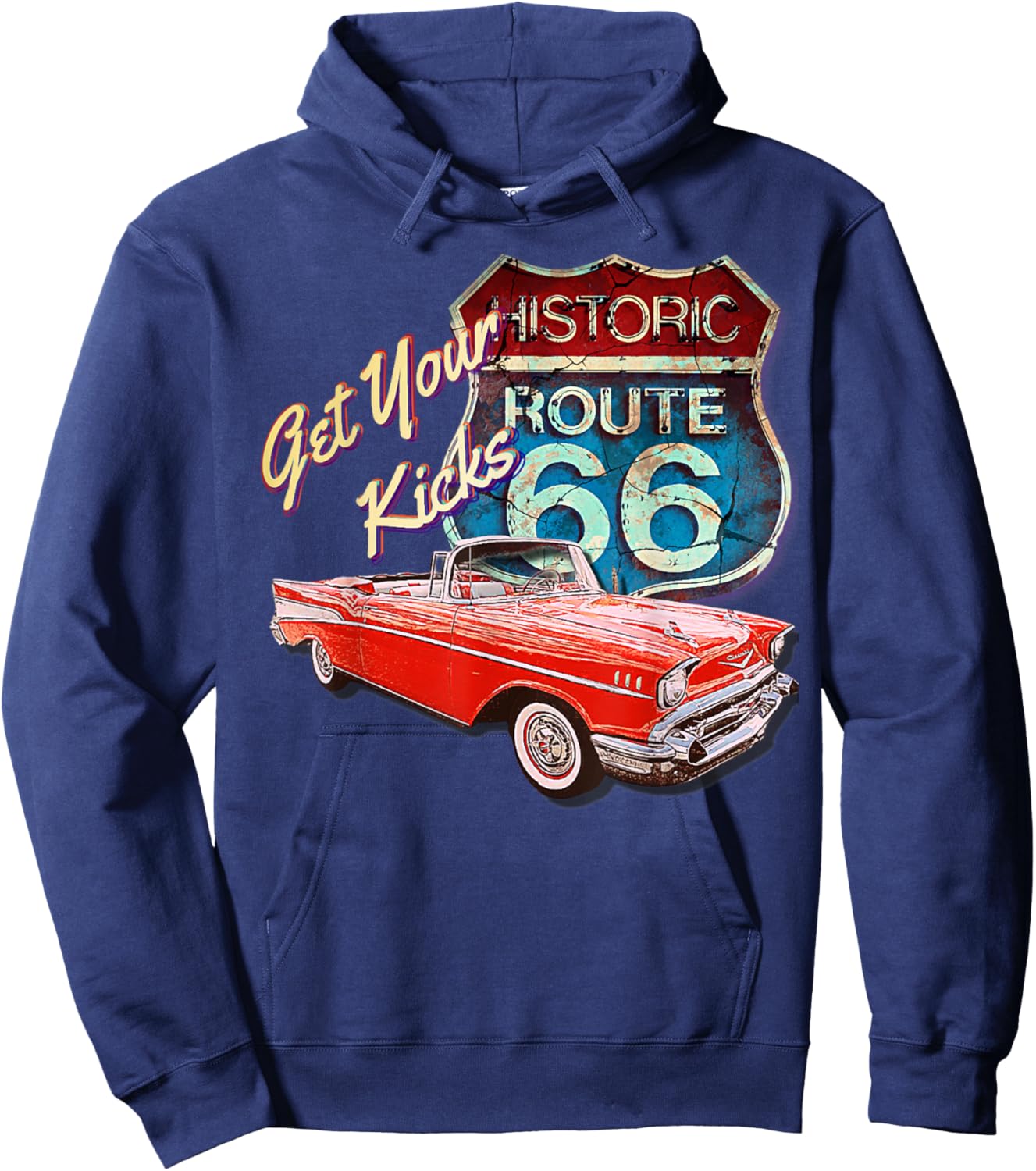 1957 57 Chevys Truck Bel Air Vintage Retro Car Street Hoodie - Hoodie | Navy