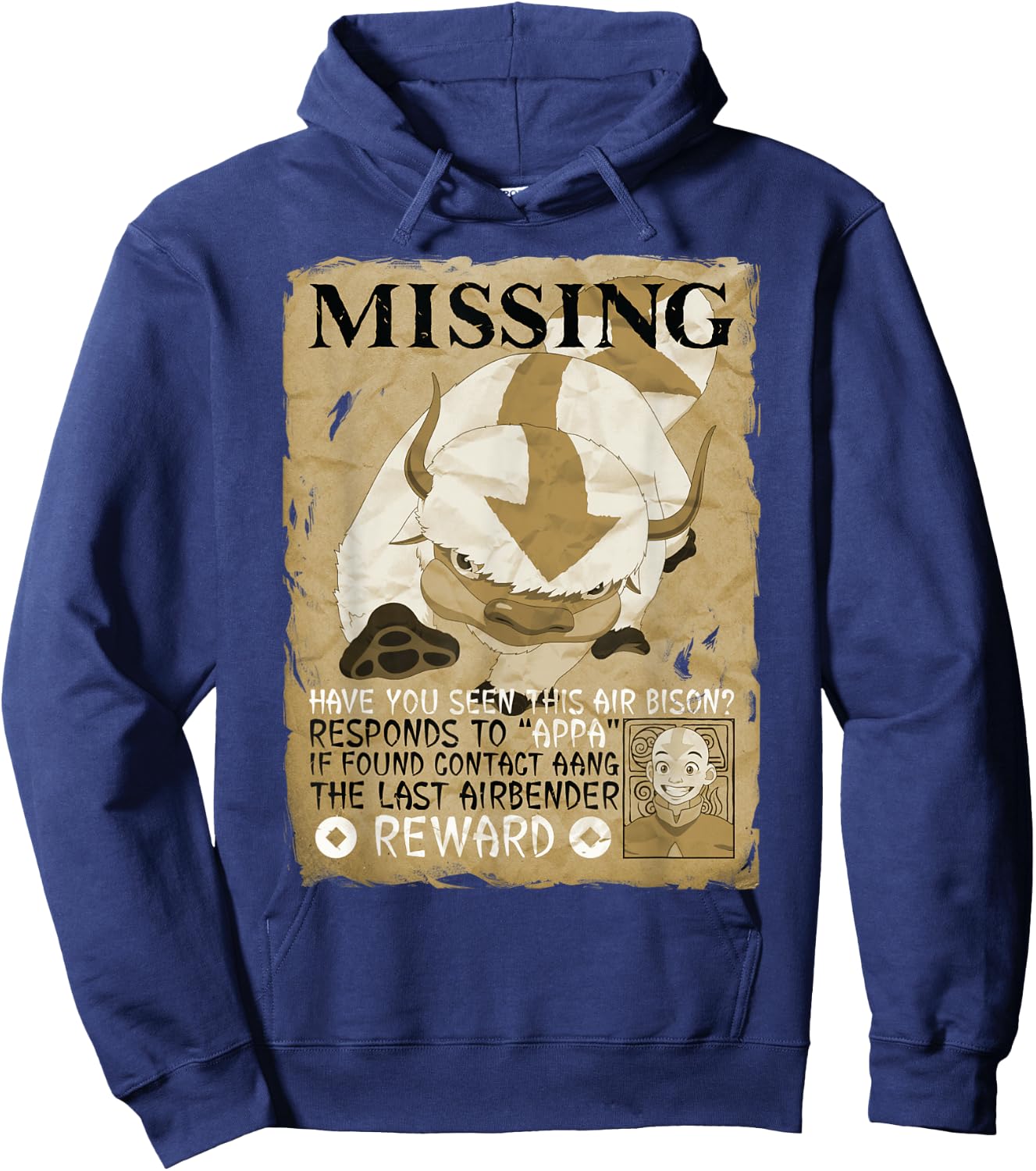 Missing Bison Poster Appa Hoodie - Hoodie | Navy
