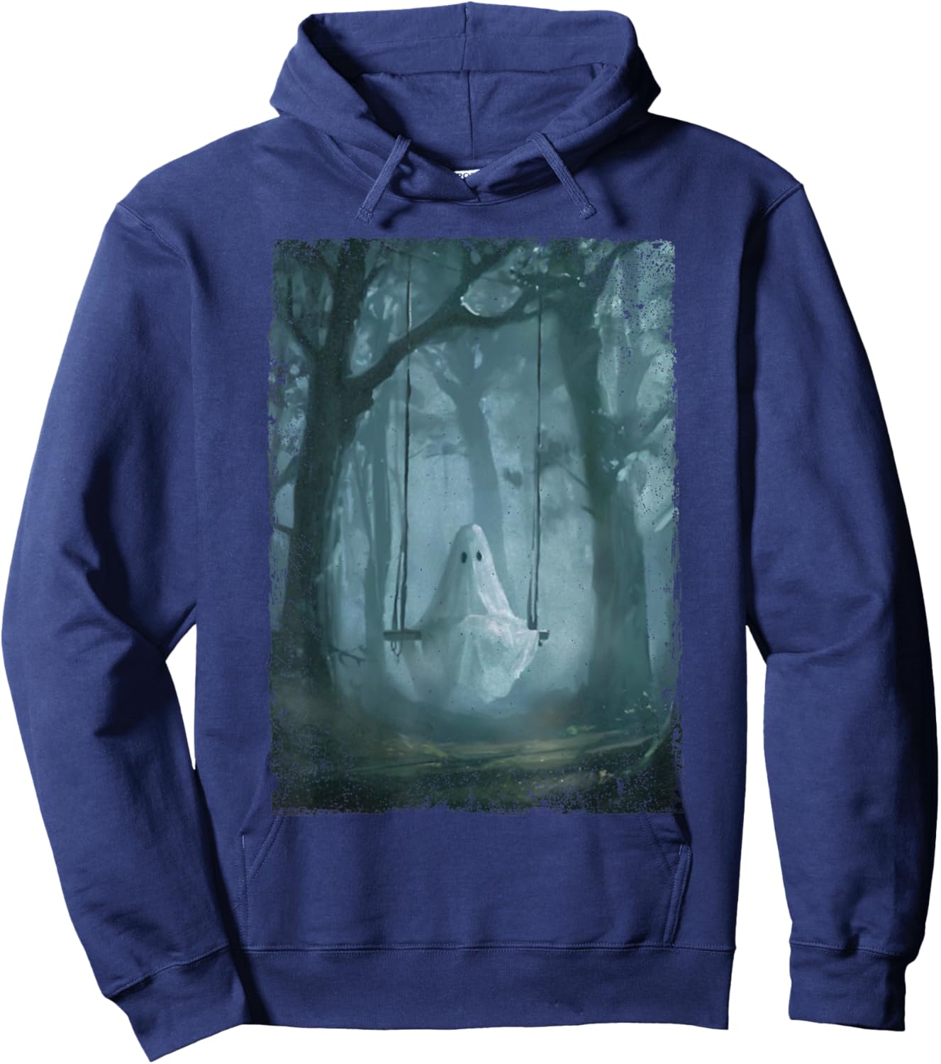 Ghost On The Swing Spooky Gothic Academia Halloween Goth Hoodie - Hoodie | Navy