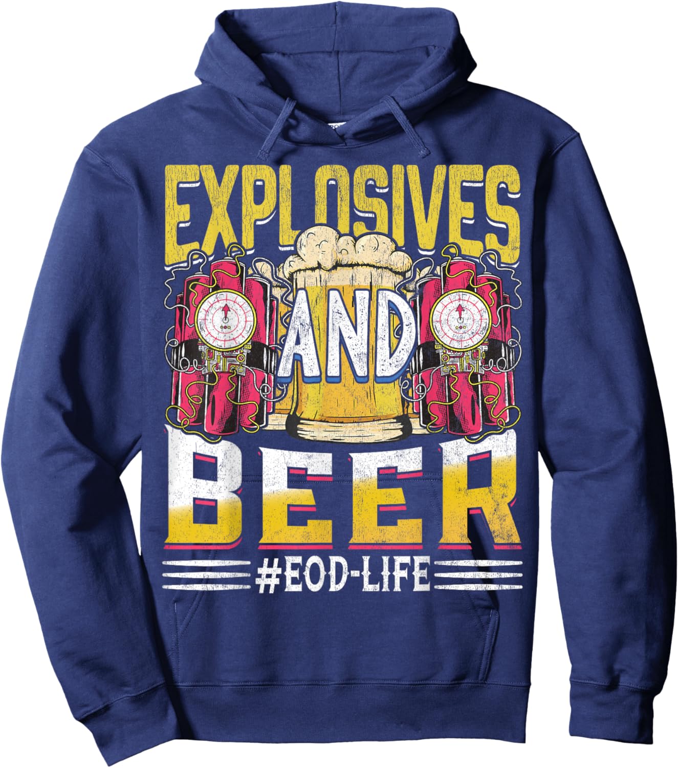 EOD Army Explosives Expert - Bomb Disposal Squad EOD Tech Hoodie - Hoodie | Navy