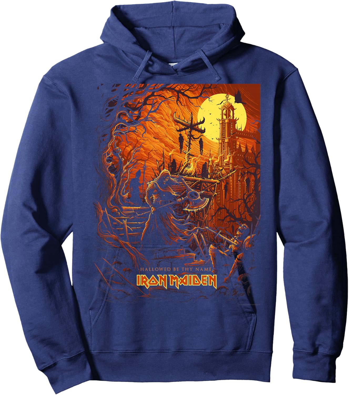 Iron Maiden - Number of the Beast Hallowed Be Thy Name Hoodie - Hoodie | Navy