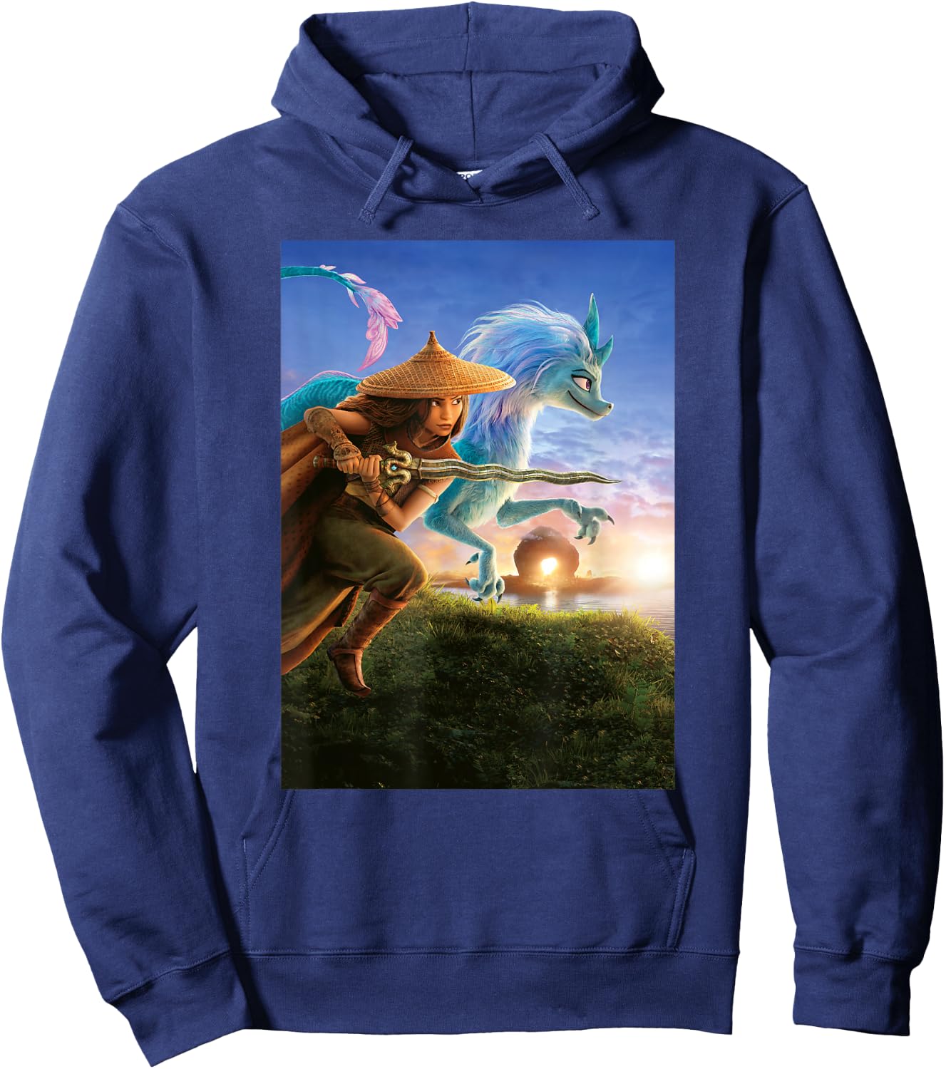 Disney Raya And The Last Dragon Raya Sisu Poster Hoodie - Hoodie | Navy