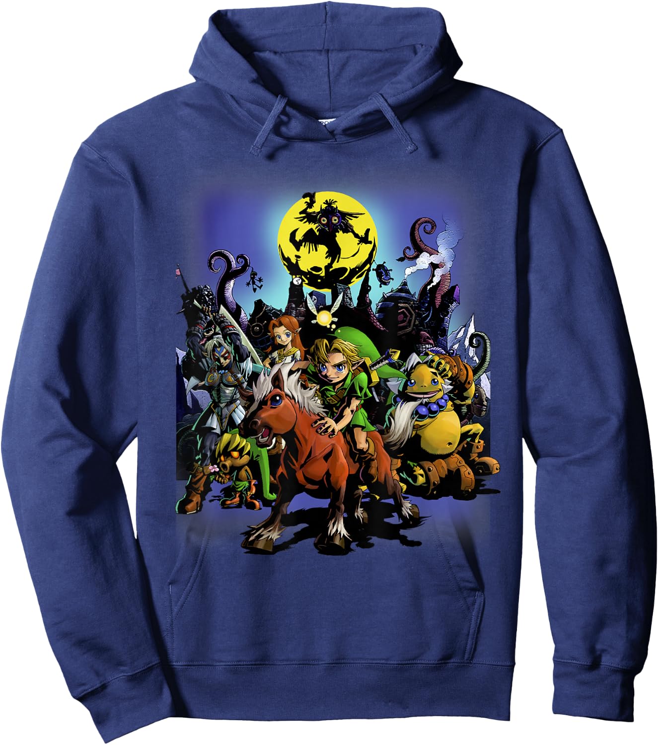 The Legend of Zelda: Majora's Mask Link & Friends Full Moon Hoodie - Hoodie | Navy