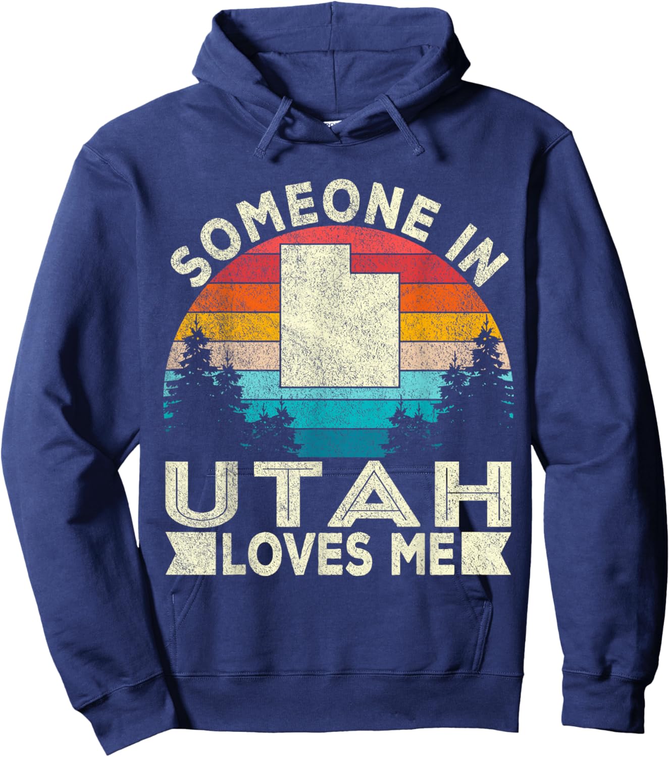 Someone in Utah Loves Me Retro Utah Hoodie - Hoodie | Navy