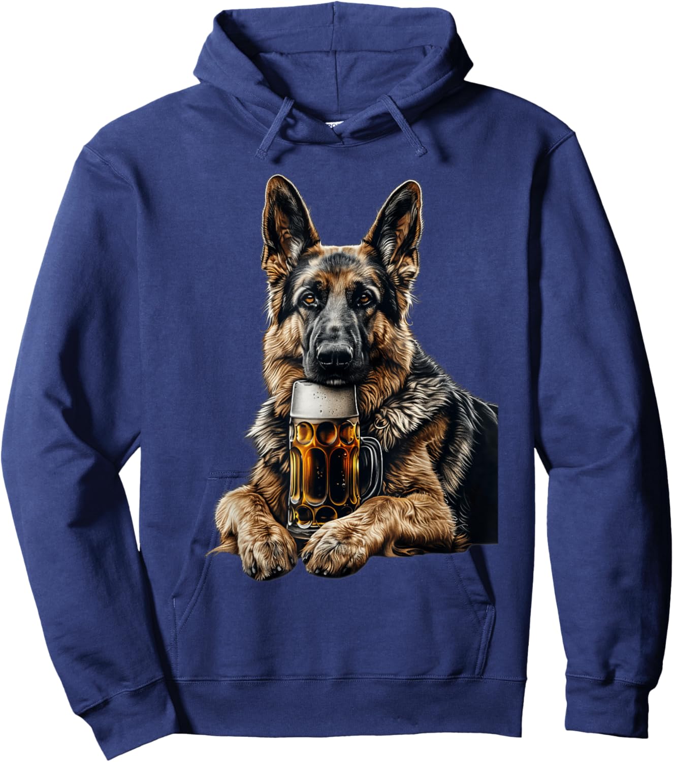 German Shepherd Beer Hoodie - Hoodie | Navy
