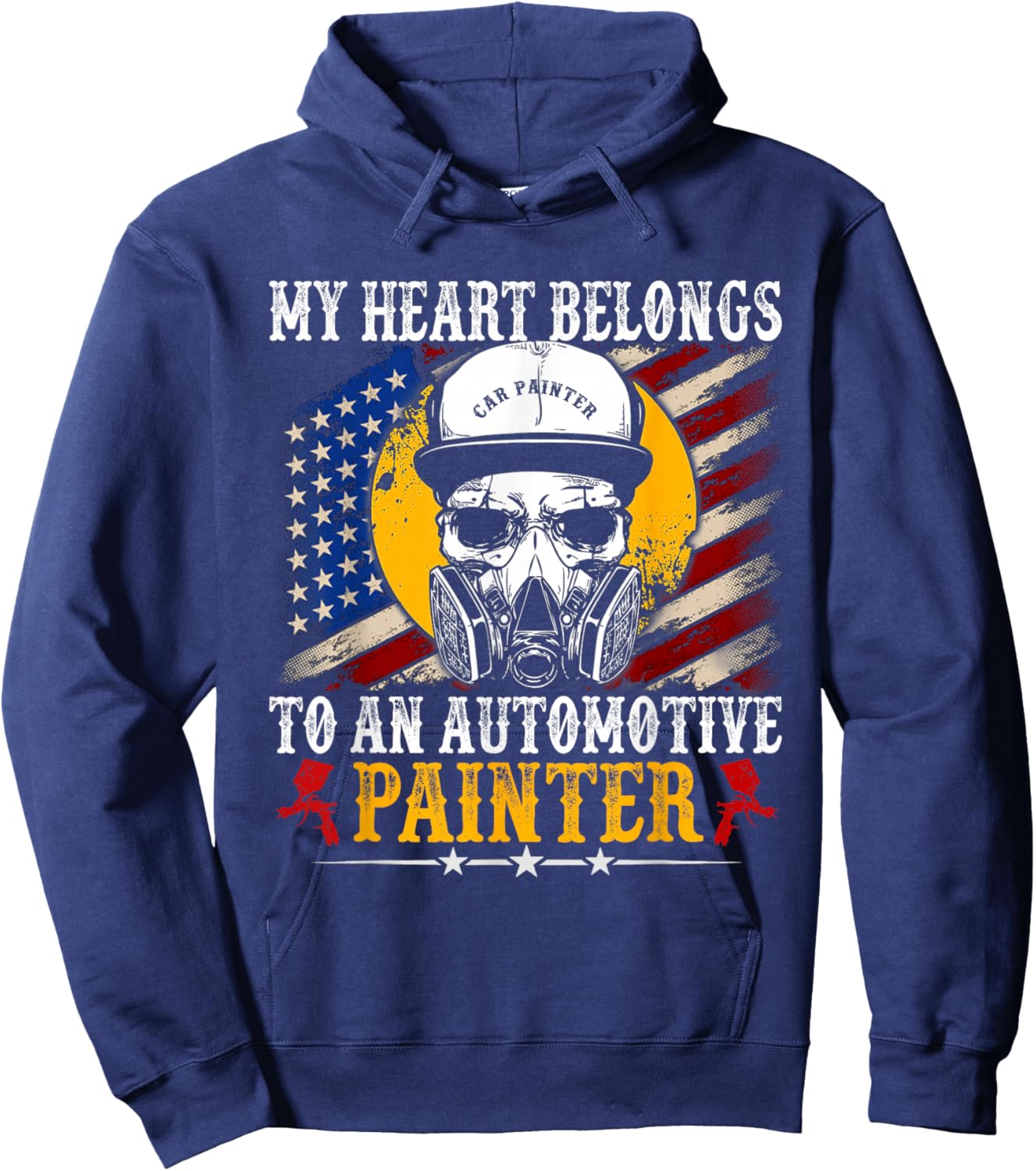 My Heart Belong Automotive Car Painter Gifts Fathers Day Dad Hoodie - Hoodie | Navy