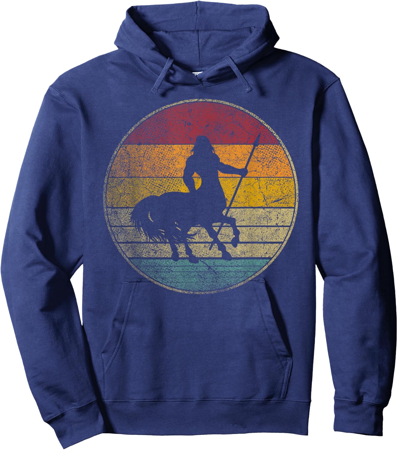 Centaur Mythical Mythology Folklore Vintage Retro Silhouette Hoodie - Hoodie | Navy