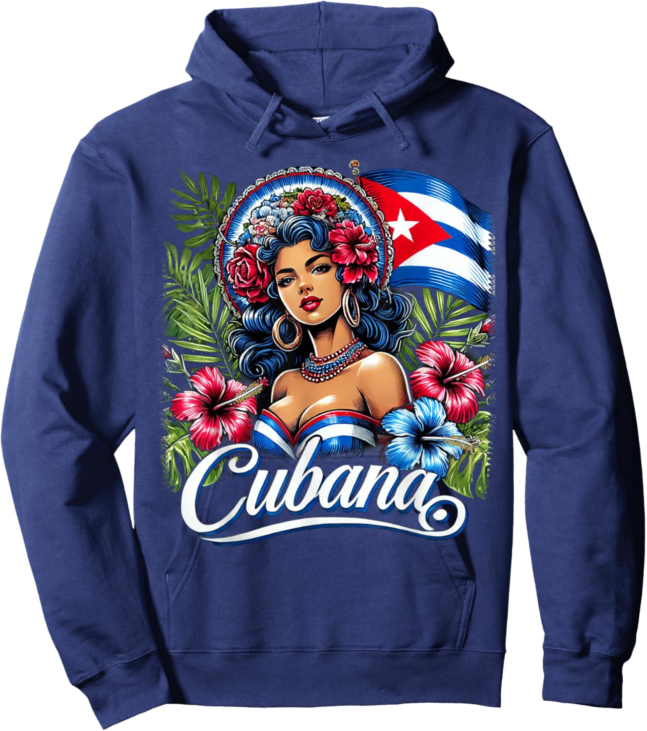 Mujer Cubana Cuban Girl - Proud Latina Woman from Cuba Hoodie - Hoodie | Navy