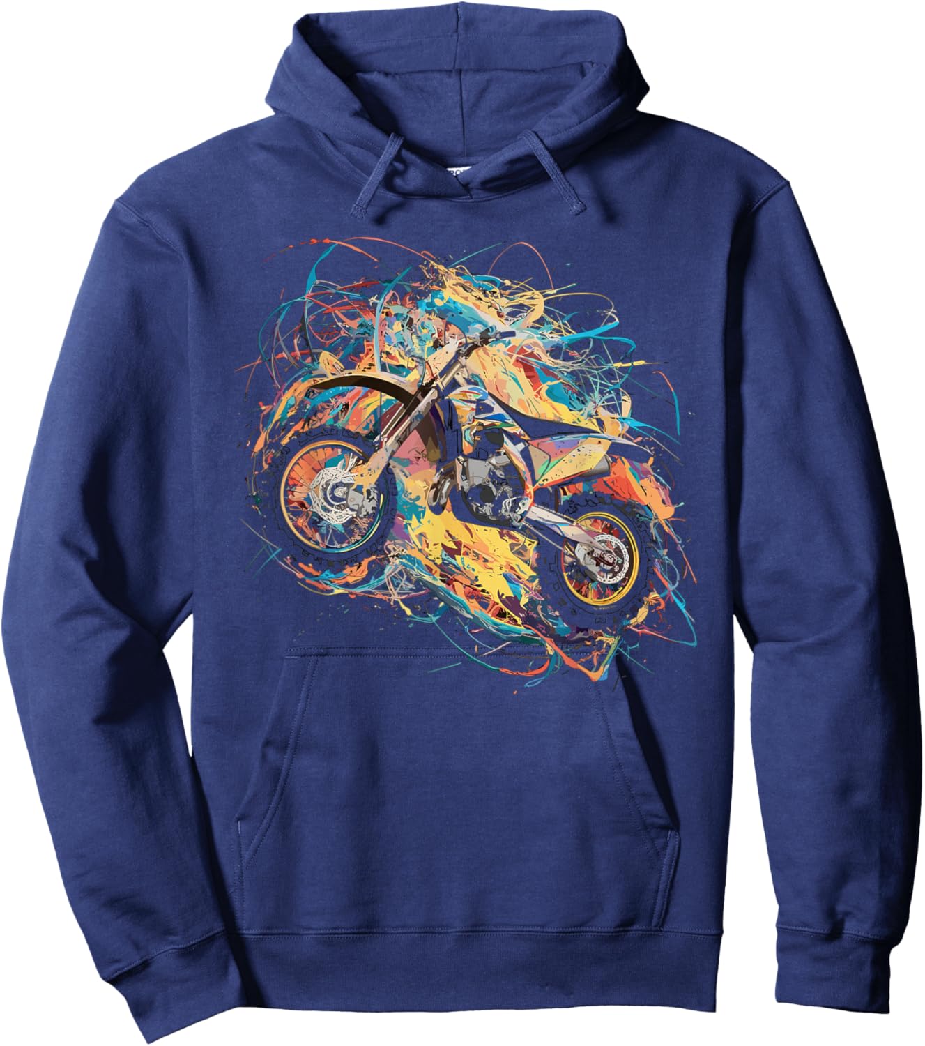 Graphic Dirt Bike Hoodie - Hoodie | Navy