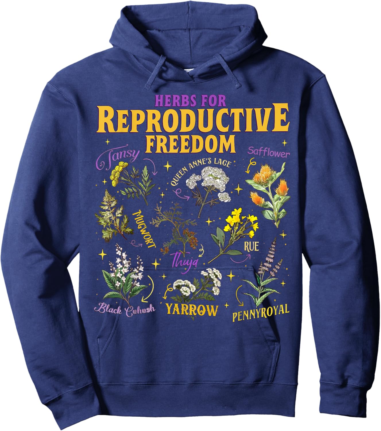 Herbs For Reproductive Freedom Reproductive Rights Herbs Hoodie - Hoodie | Navy
