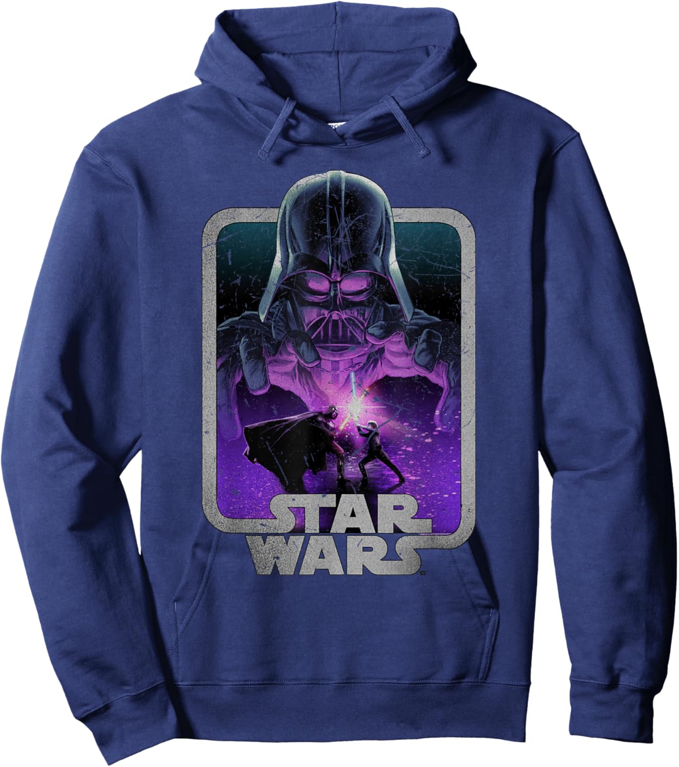 Star Wars Darth Vader vs Luke Skywalker Epic Poster Card Hoodie - Hoodie | Navy