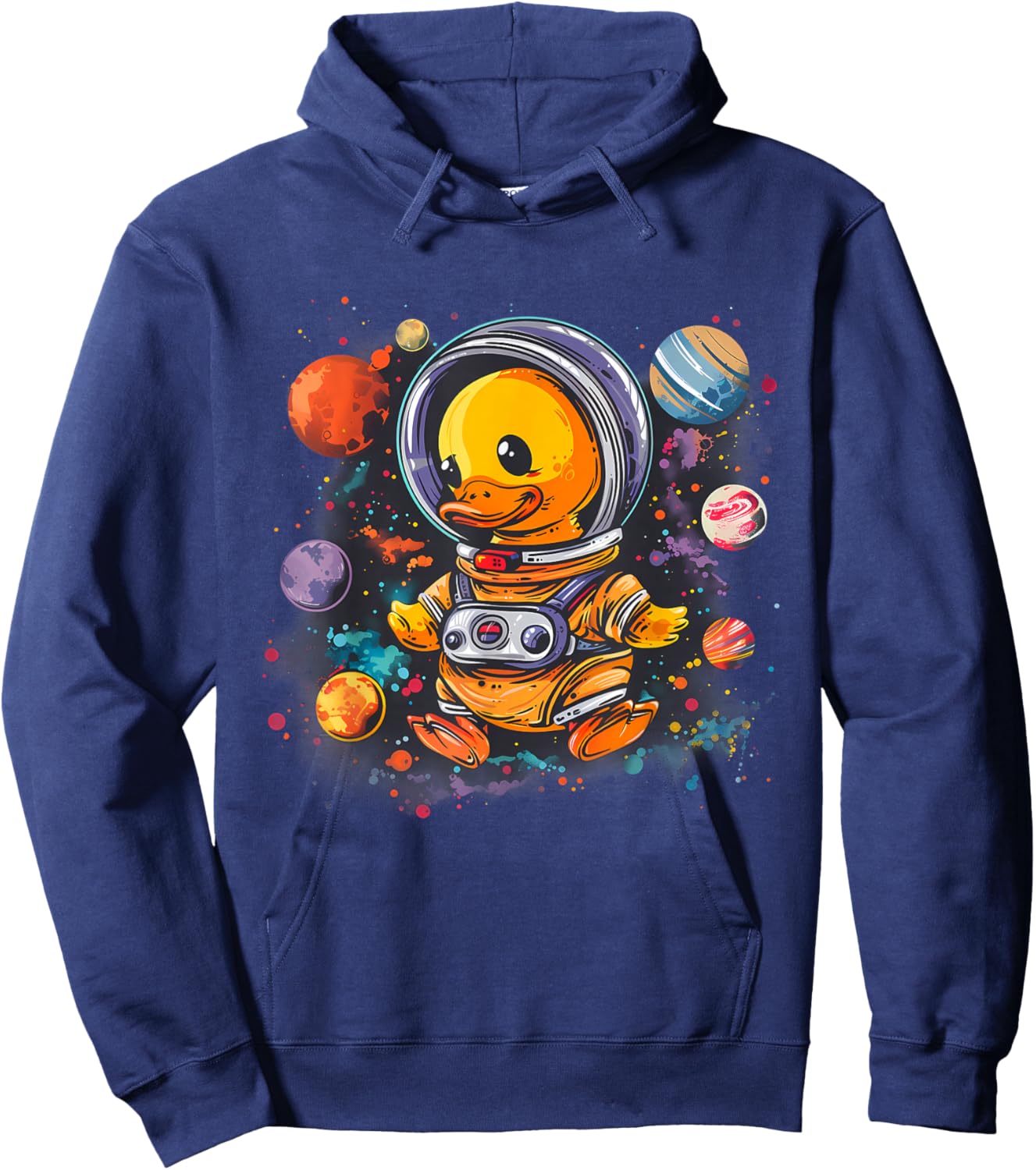 Rubber Duck Space Astronaut Planet Rubber Duck Lover Science Hoodie - Hoodie | Navy