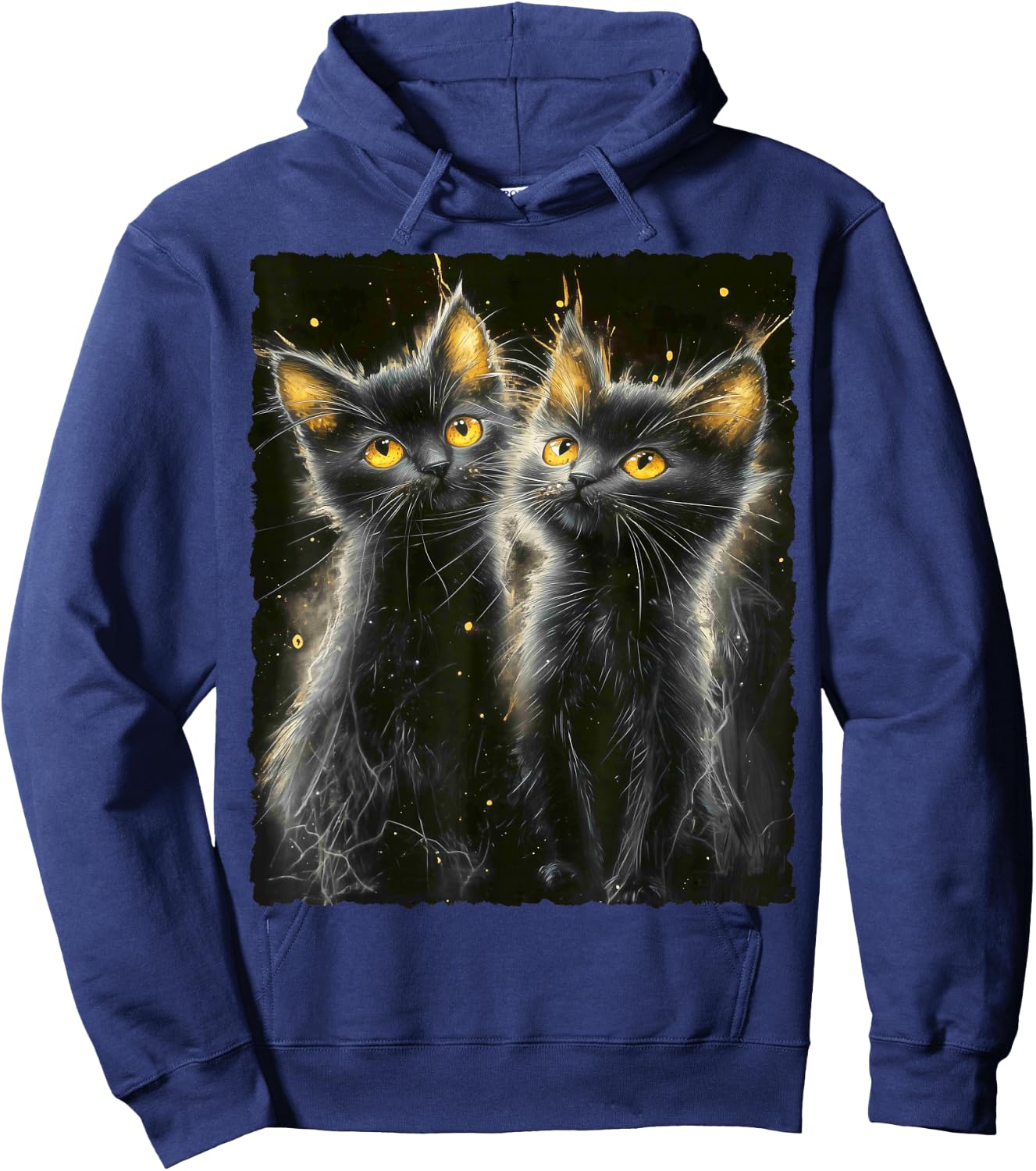Cute Magical Cat Kitten Fantasy Art Design Hoodie - Hoodie | Navy