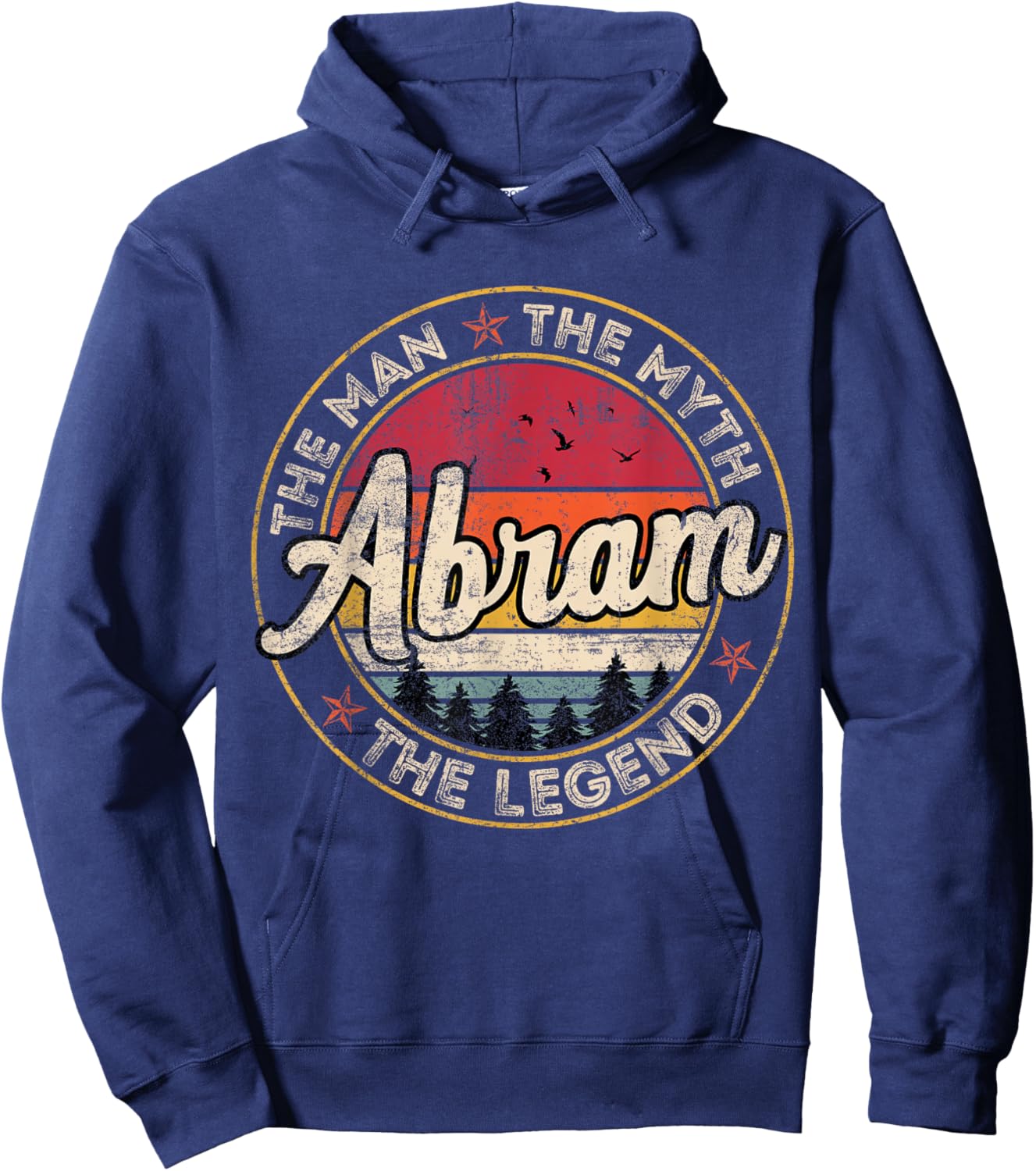 Abram The Man The Myth The Legend Personalized Name Hoodie - Hoodie | Navy
