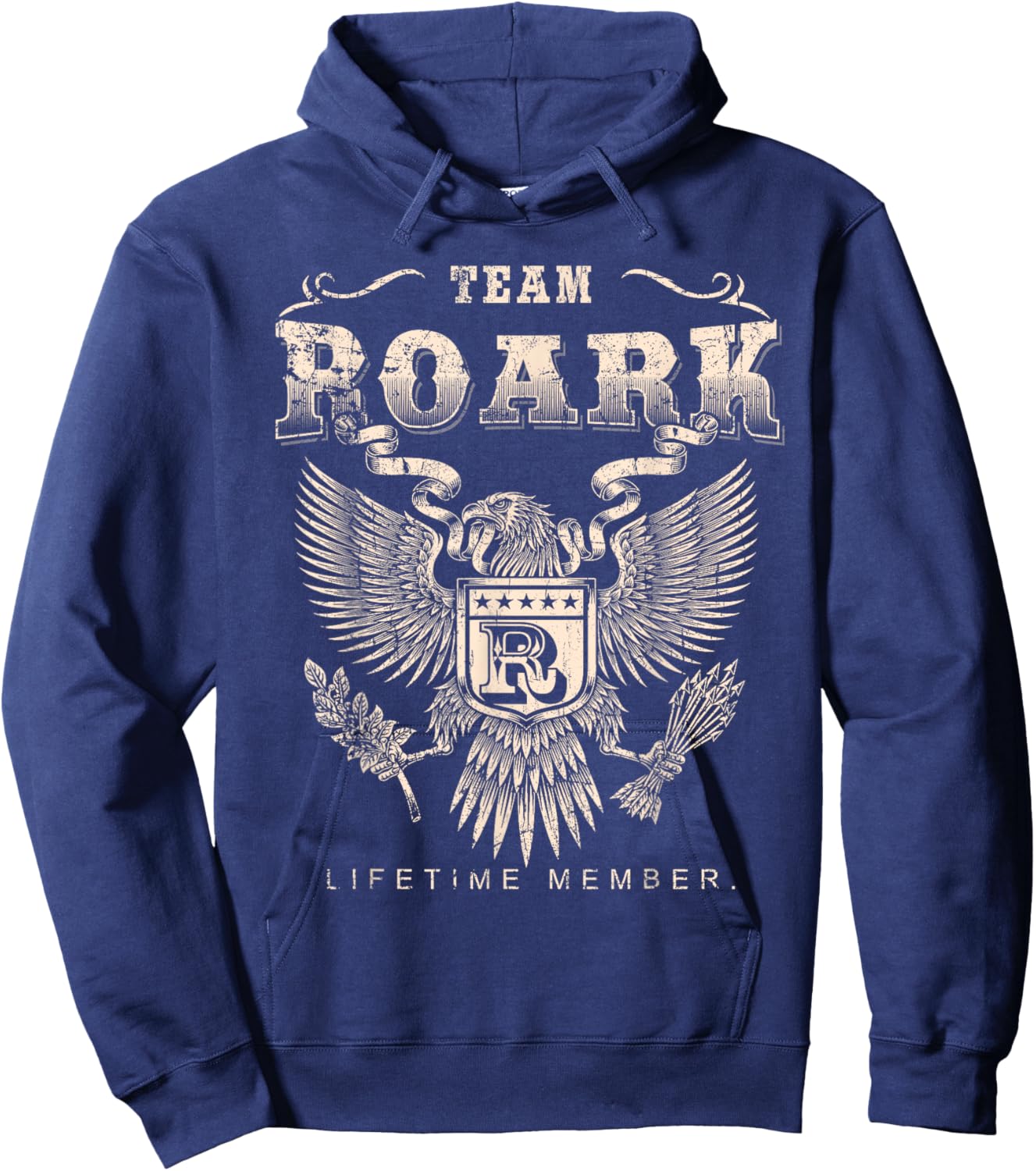 Team Roark Lifetime Member Last Name Hoodie - Hoodie | Navy